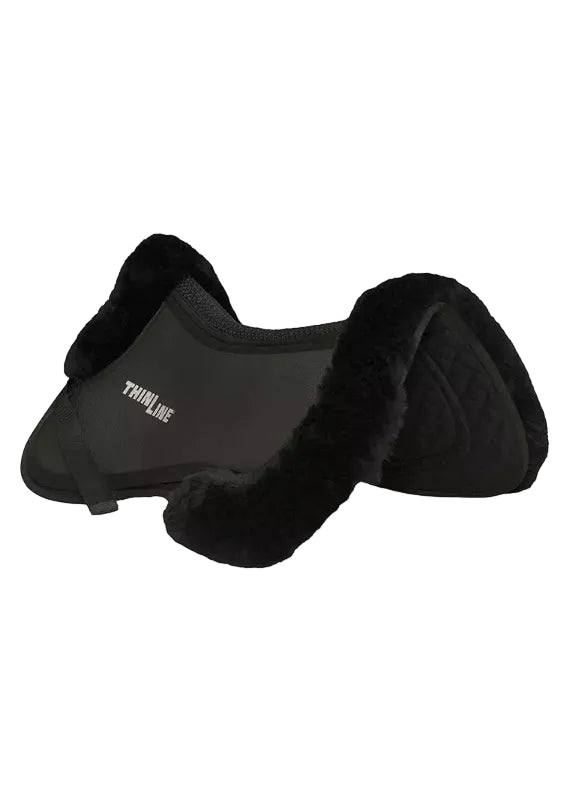 ThinLine Trifecta Half Pad With Sheepskin Rolls Black