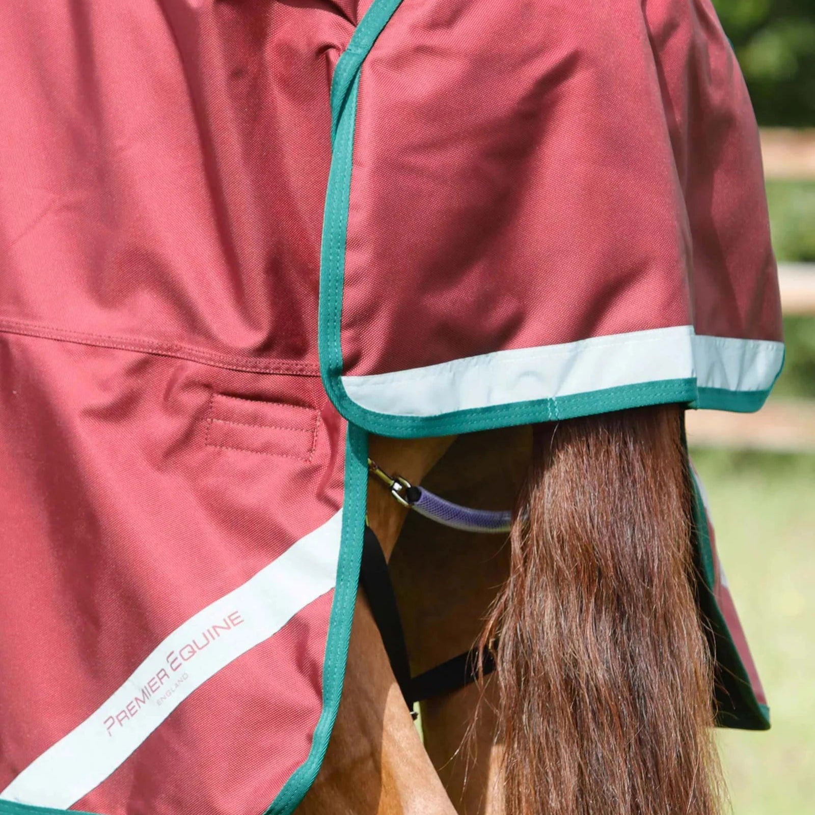 Premier Equine Titan 100g Original Turnout Rug Burgundy - Horse Rug