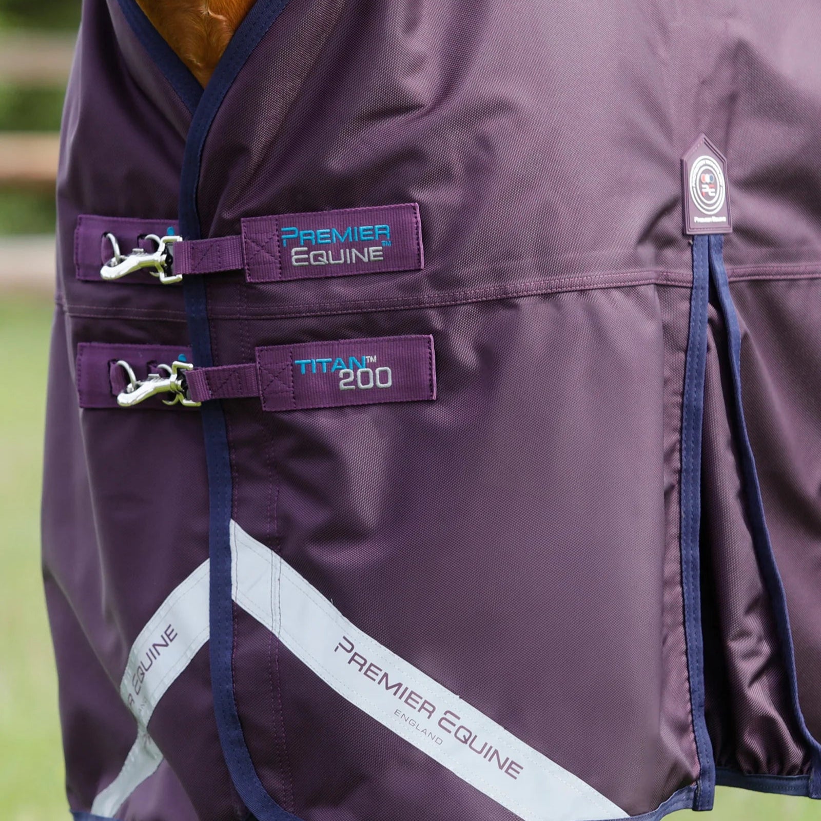 PREMIER EQUINE TITAN 200G Turnout Rug - Purple Horse Rug