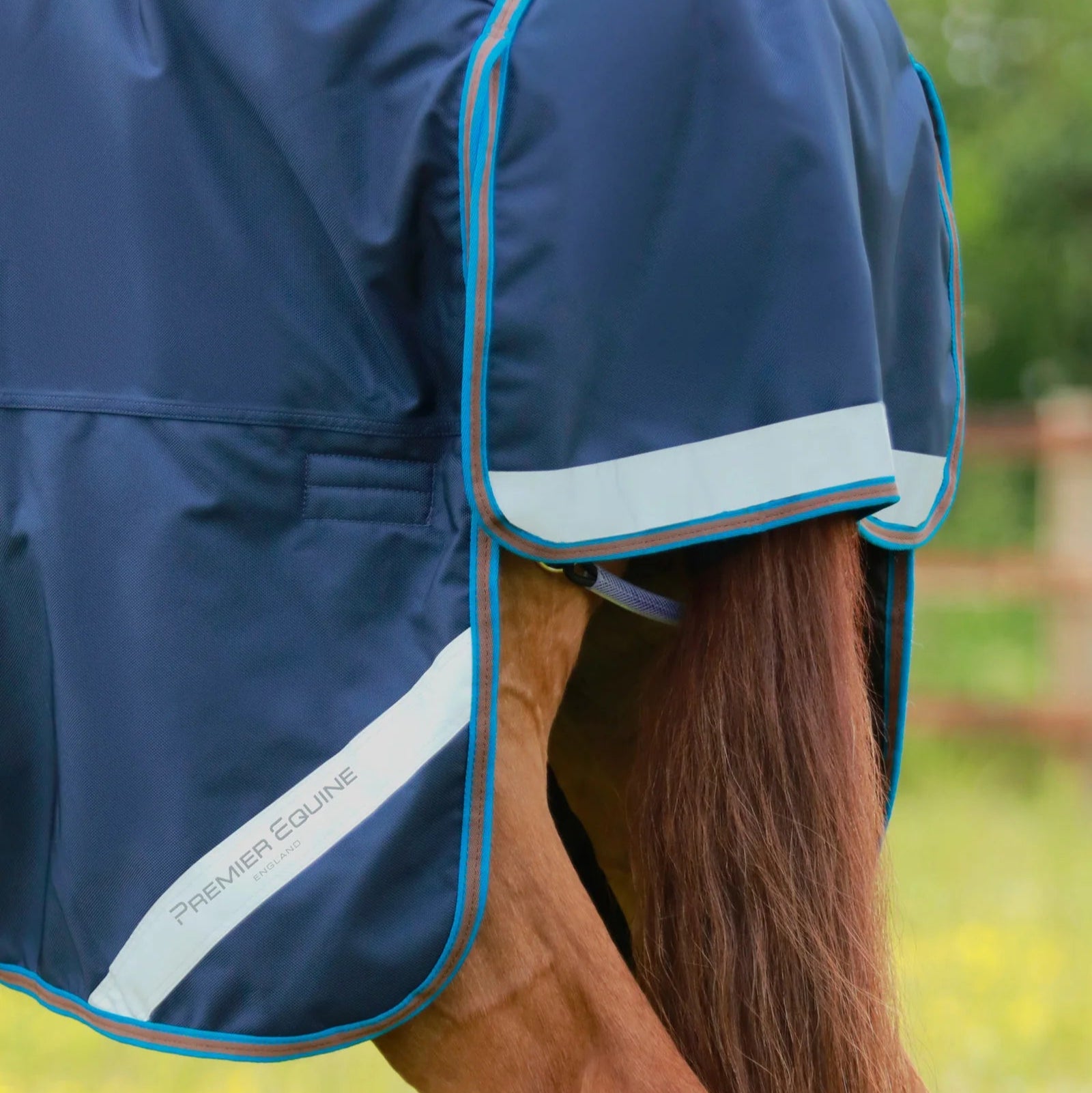 Premier Equine Titan Horse Rug - Navy Waterproof Turnout Rug, Medium Weight