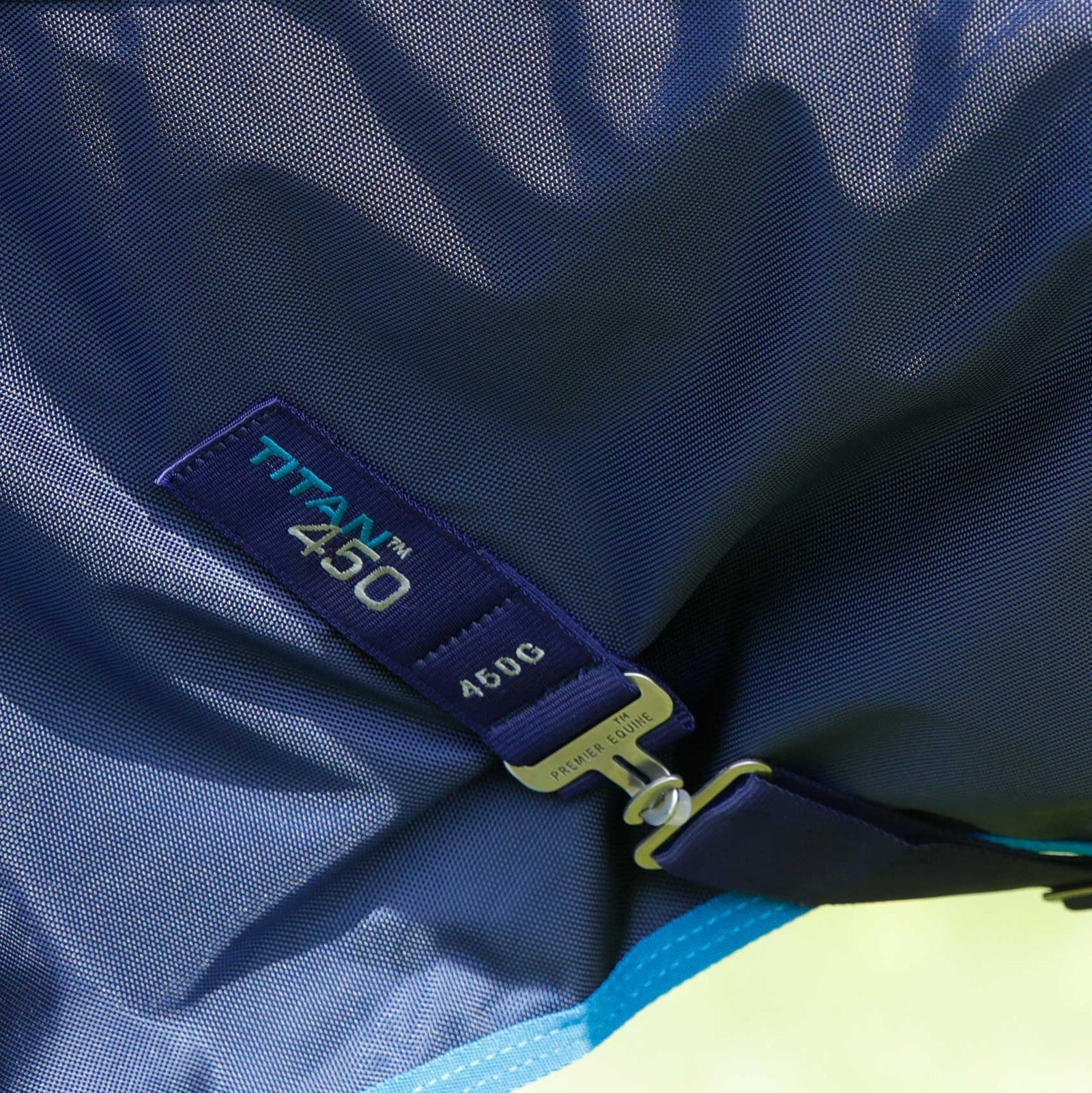Premier Equine Titan 450g Original Turnout Rug Navy. Heavyweight Horse Rug with 450g fill. Horse winter protection.