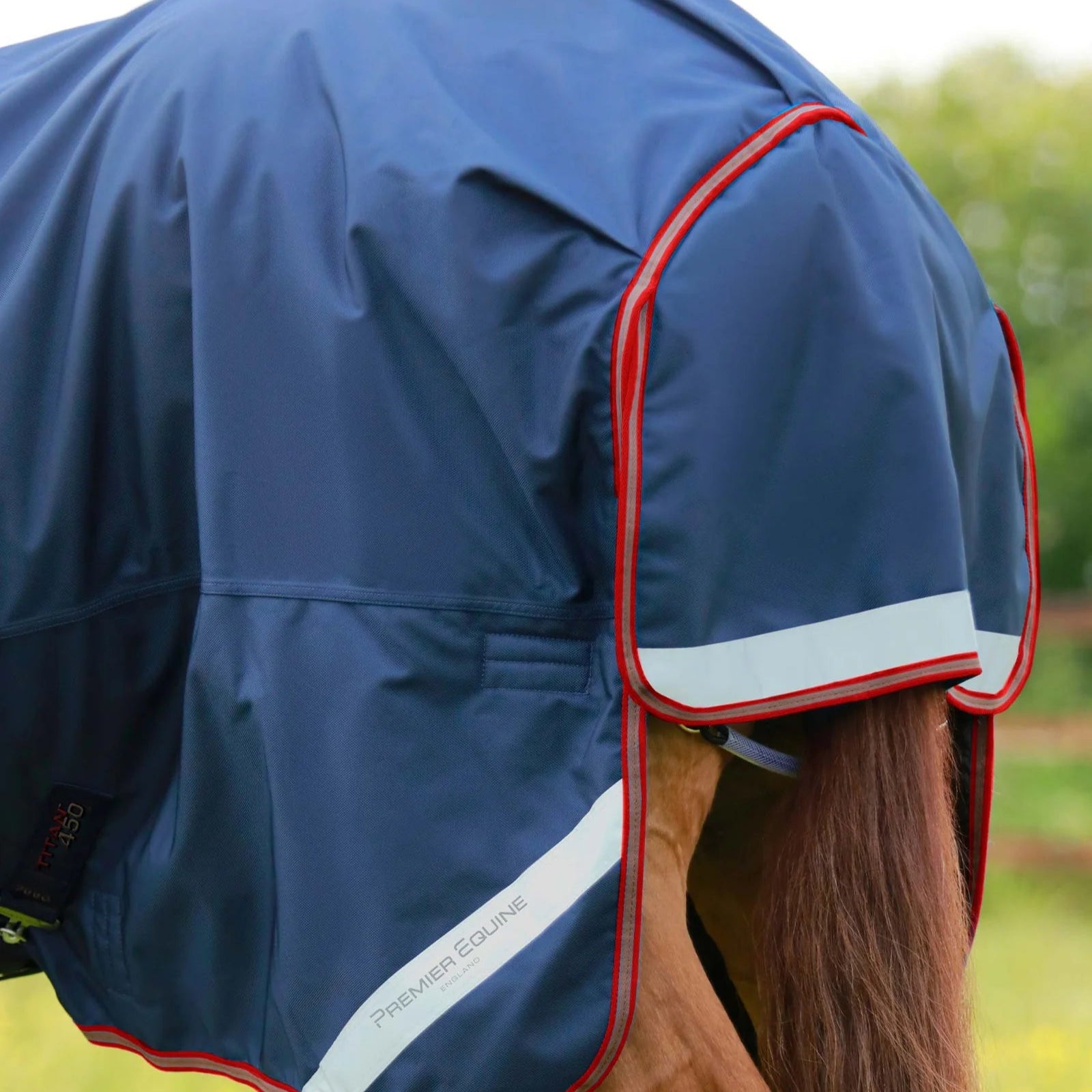 Premier Equine Titan 450g Horse Turnout Rug - Navy Waterproof Heavyweight