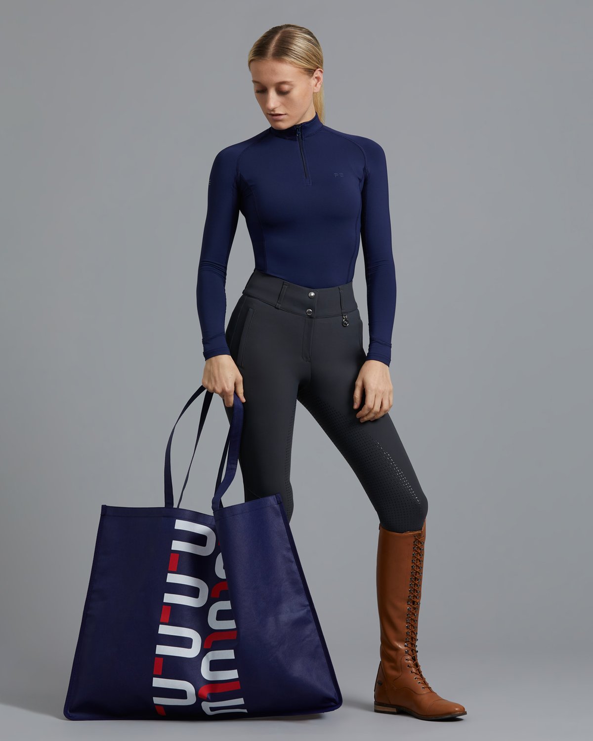 Premier Equine PE Tote Bag - Navy | Equiflair Equestrian Fashion