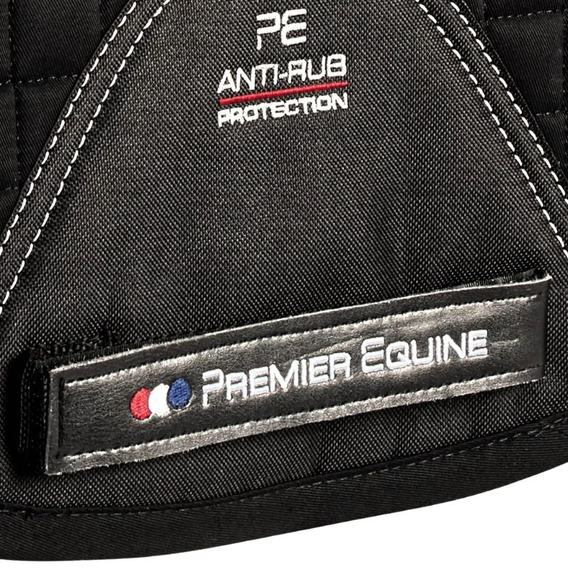 Premier Equine Black GP/Jump Saddle Pad - European Cotton Anti-Rub Protection Equestrian
