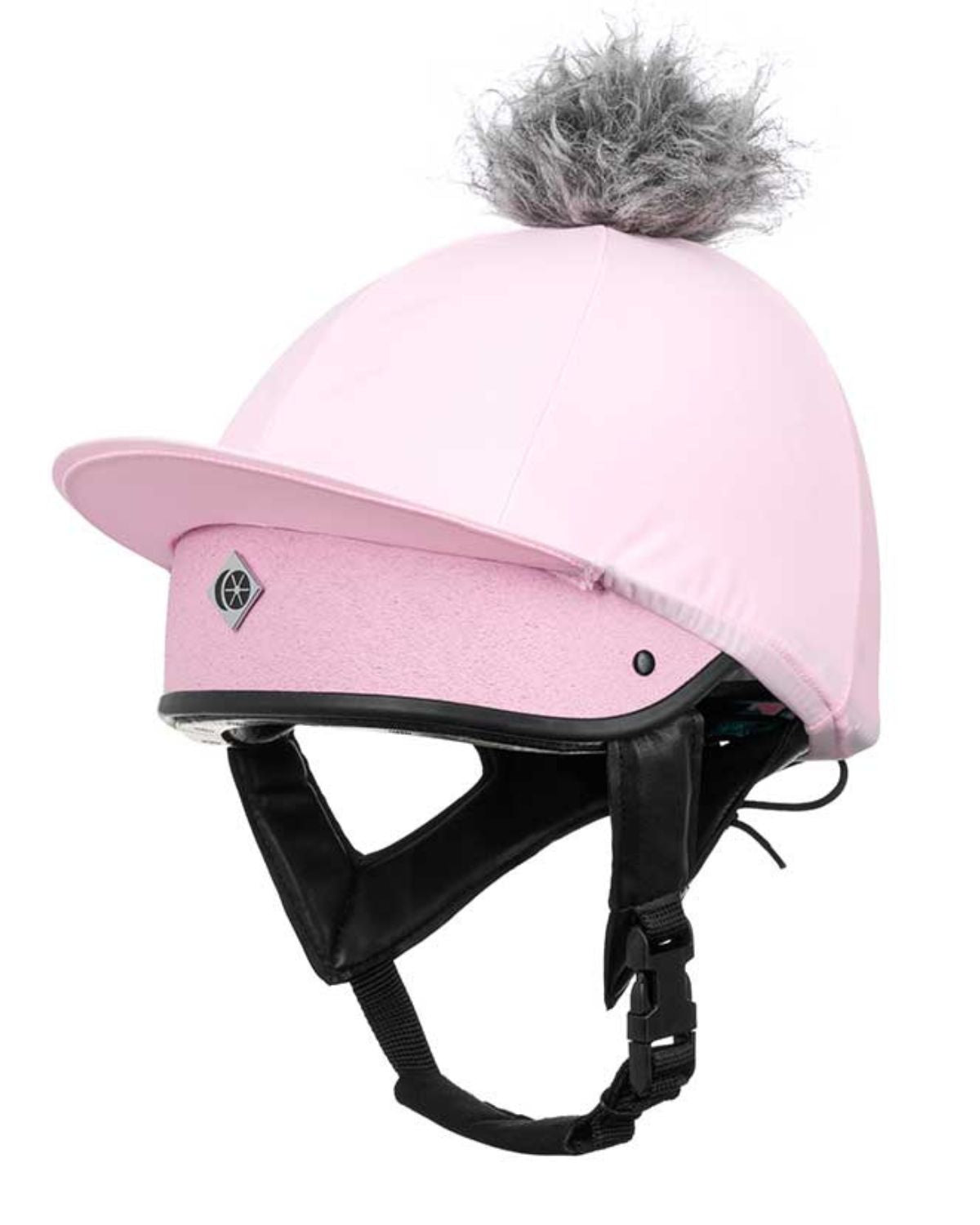 CHARLES OWEN JS1 PRO JOCKEY SKULL BABY PINK Riding Helmet with Pom Pom | Equiflair