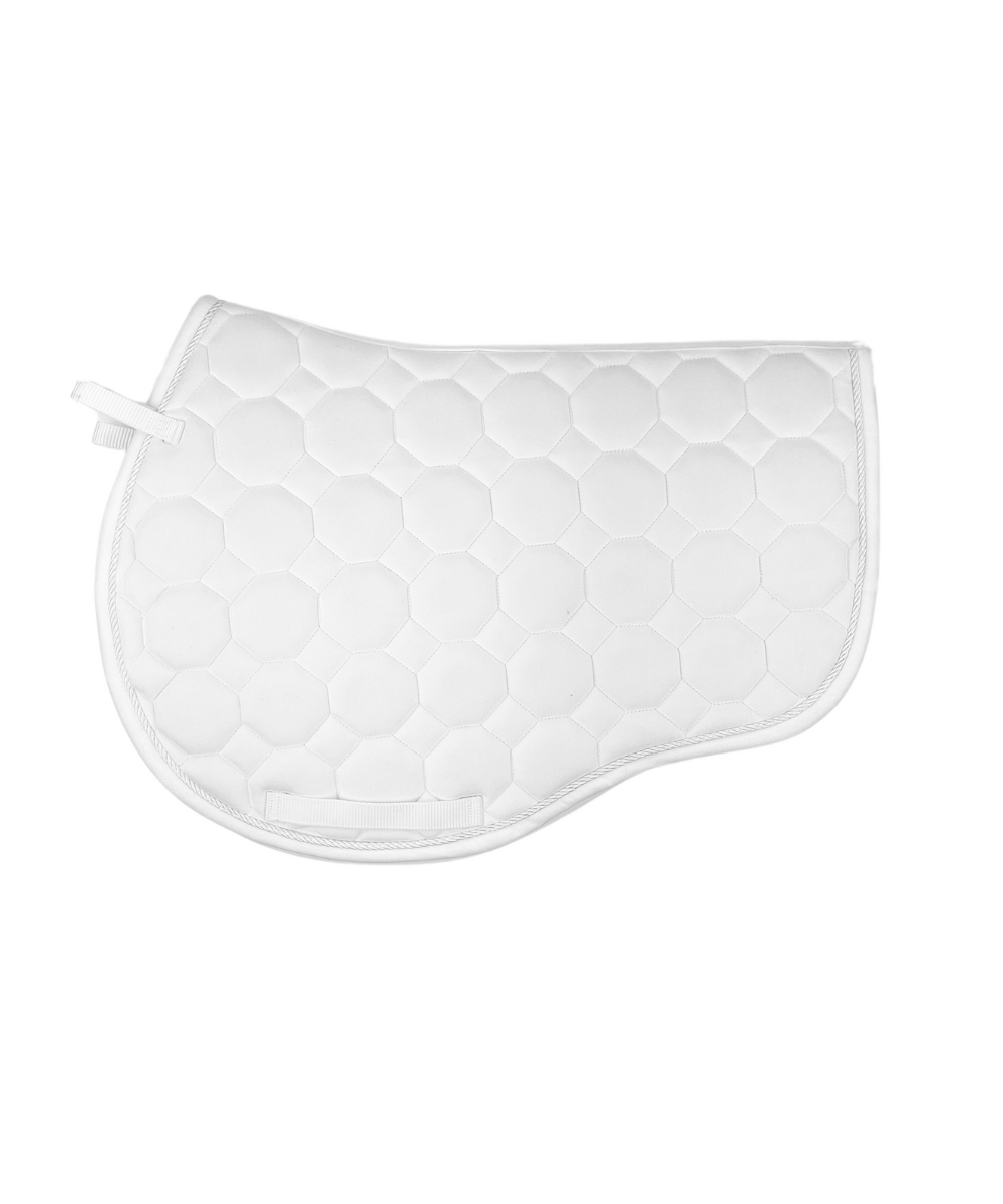White Horse Saddle Pad - Equestrian GP/Jump Saddlecloth for Horses