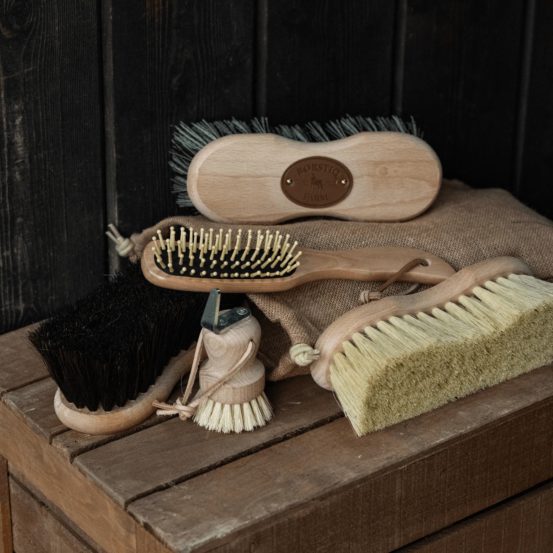 BORSTIQ Horse Grooming Brush Kit - Shaped Original Set - Equiflair's best quality equine brushes collection