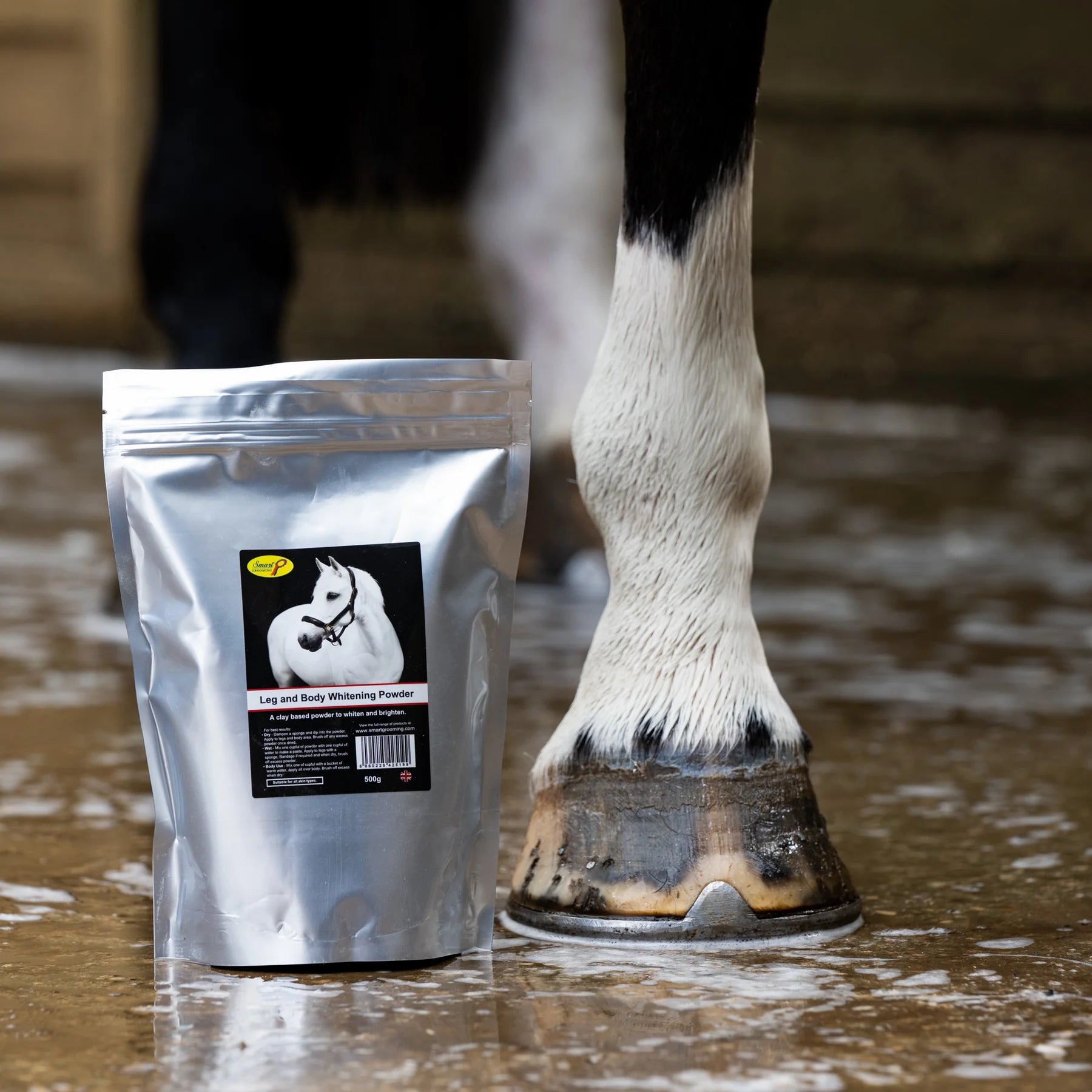 SMART GROOMING LEG AND BODY WHITENER: Horse Leg Whitening by Equiflair. Grooming Products For Horse White Legs and Body Areas.