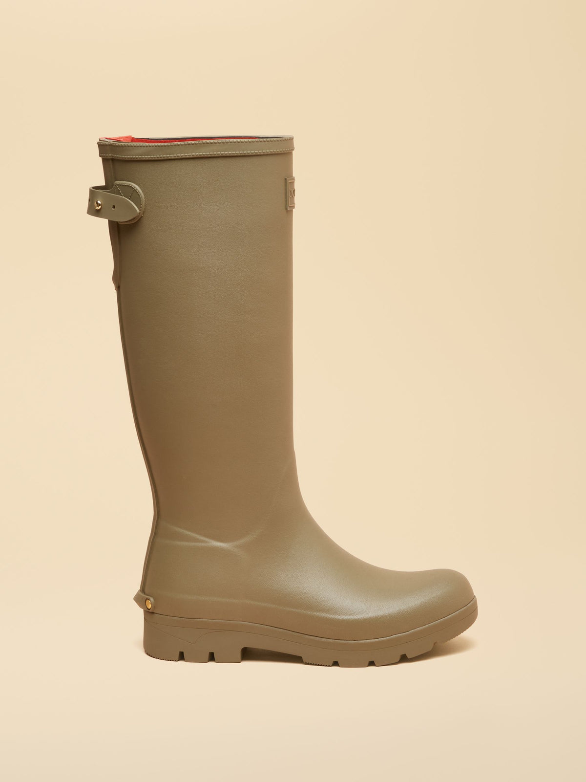 Joules Women's Luxe Khaki Green Neoprene Lined Tall Waterproof Wellies