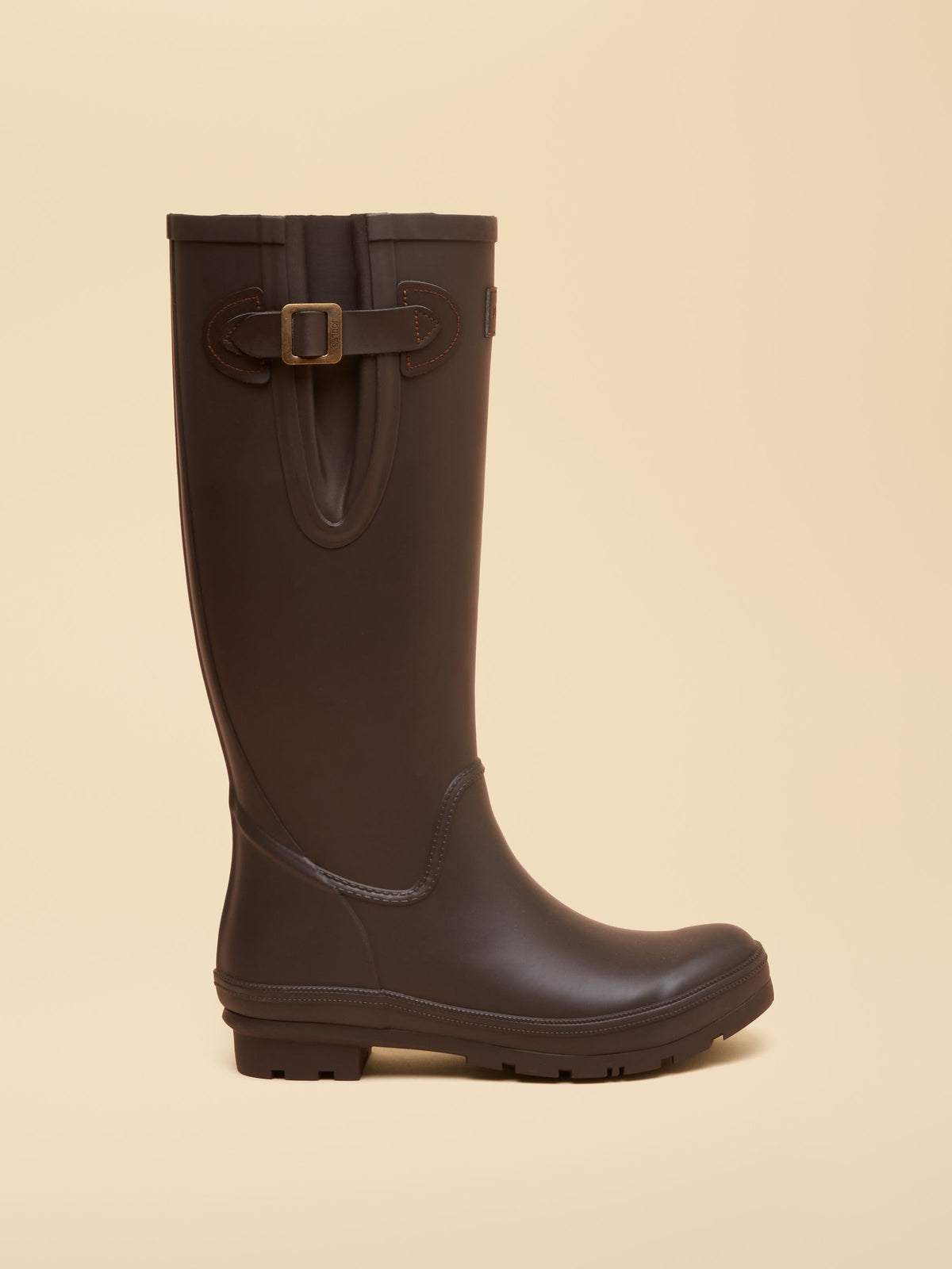 Joules Houghton Chocolate Brown Waterproof Tall Wellies with Faux Fur Lining