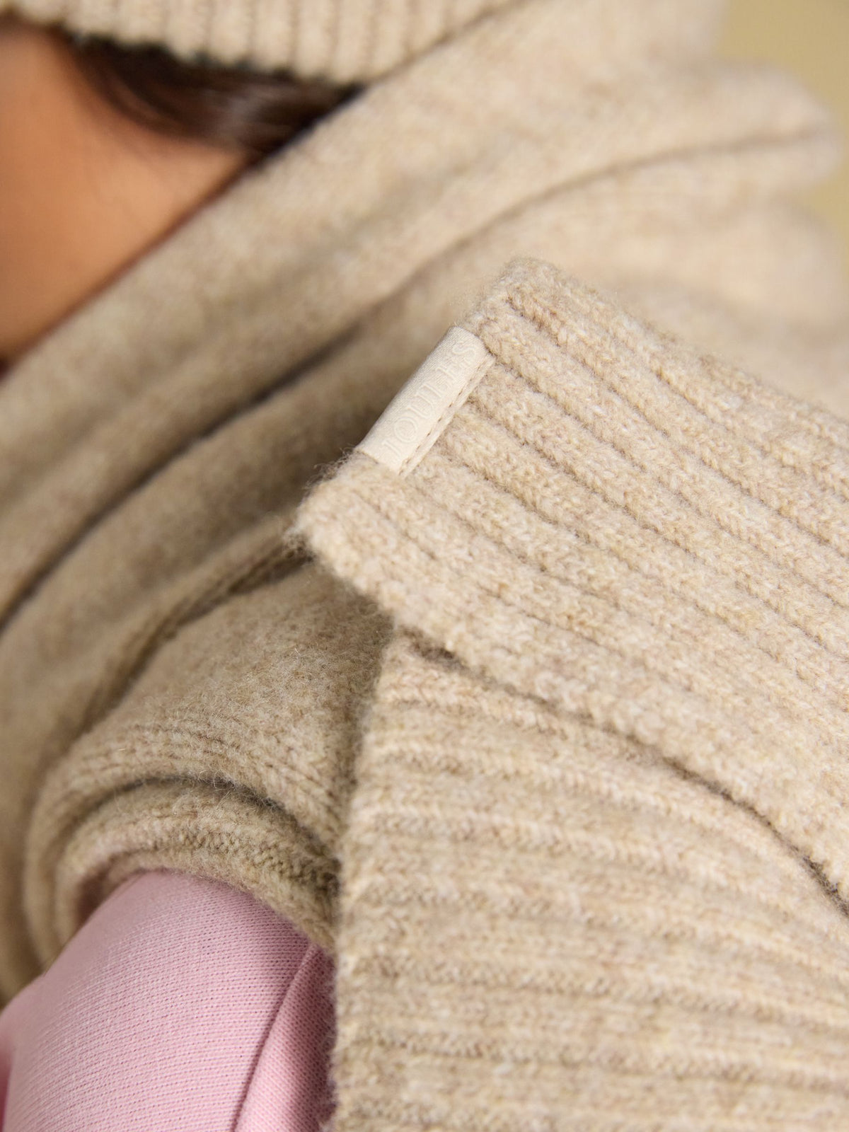 Women's Joules Oatmeal Fine Knit Scarf