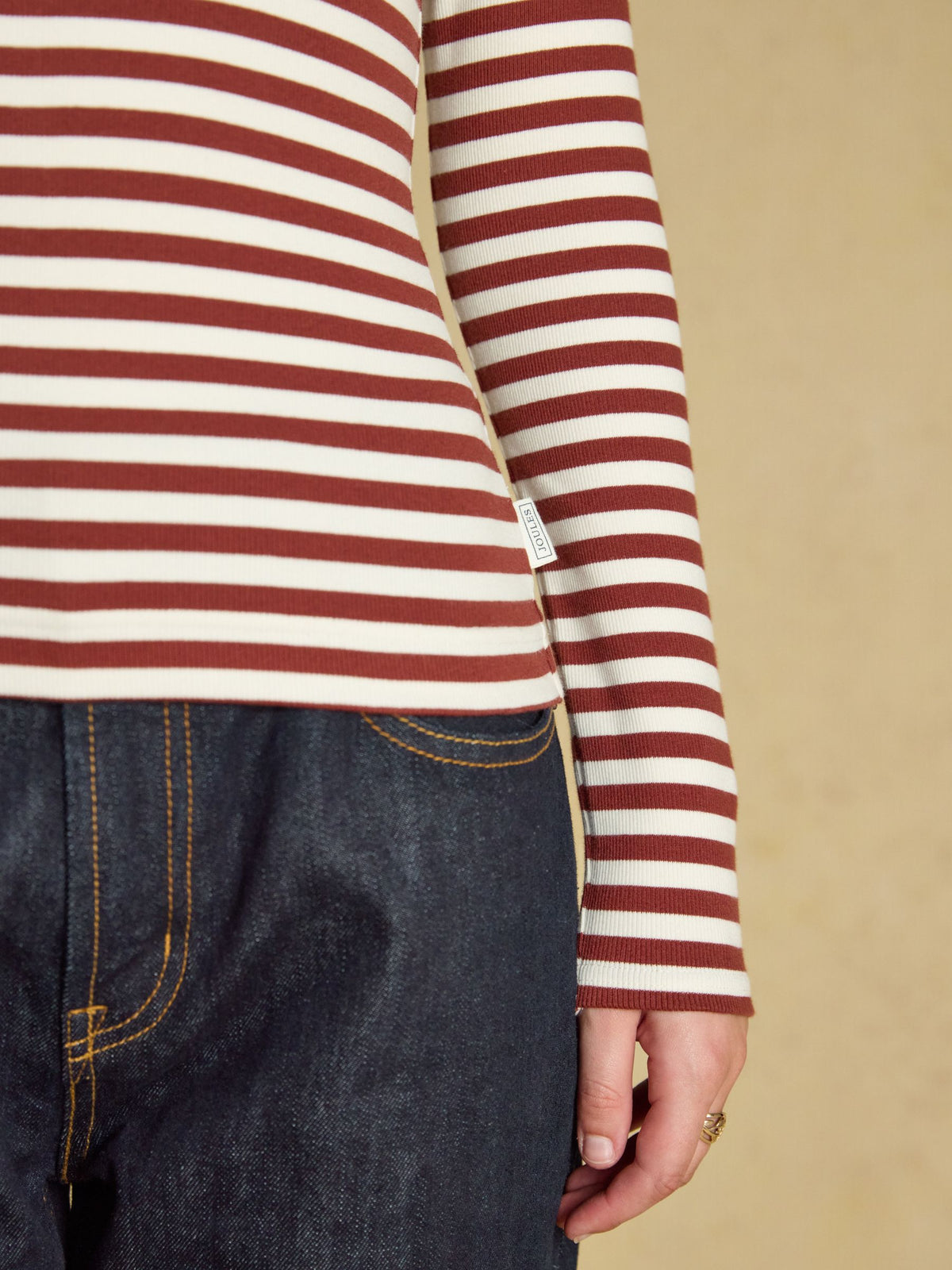 Women's Joules Sophie Ribbed Fitted T-Shirt