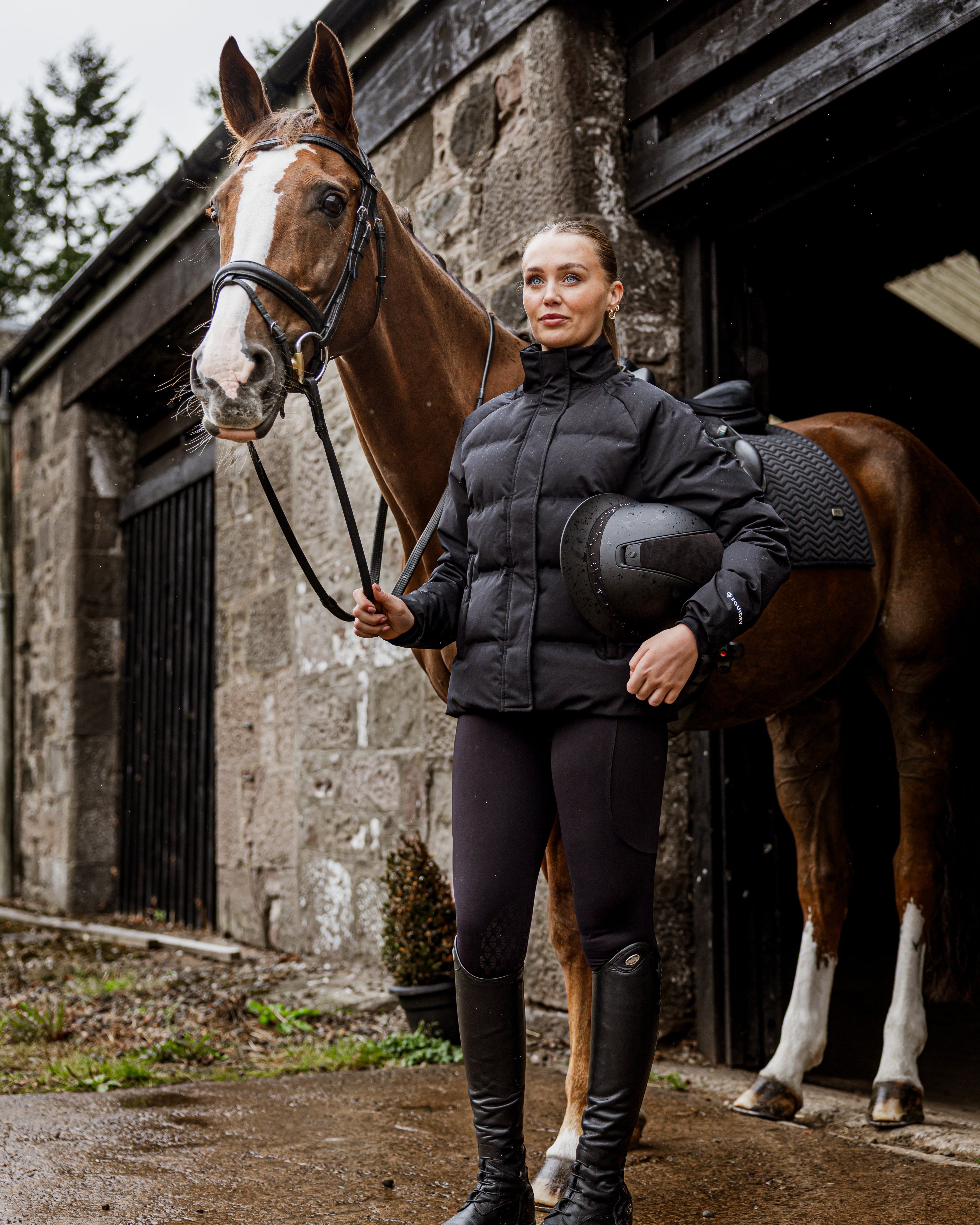 EQUIDRY Talia Women's Waterproof Puffer Jacket Black