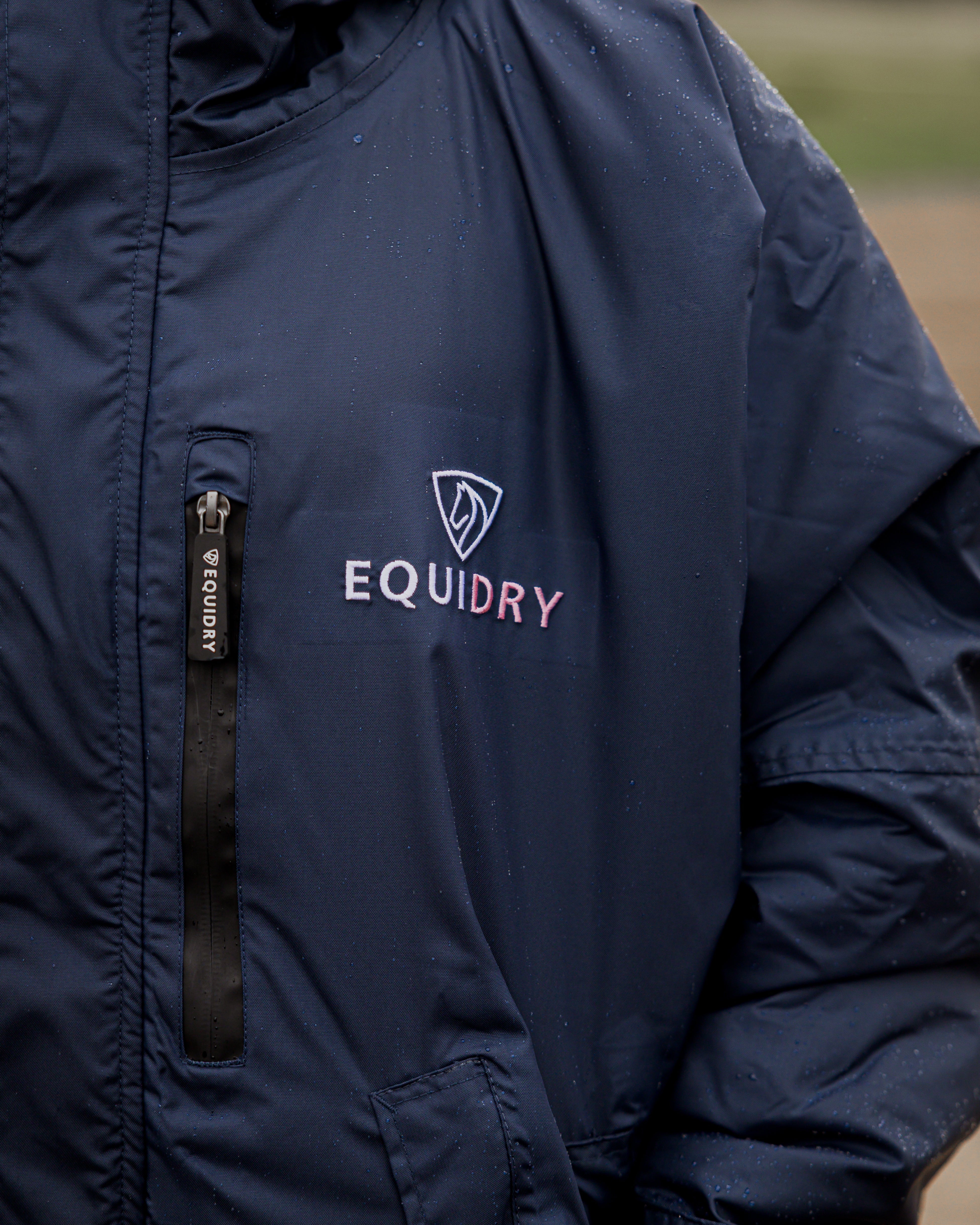 EQUIDRY Evolution Women's Thick Fleece Navy/Pale Pink