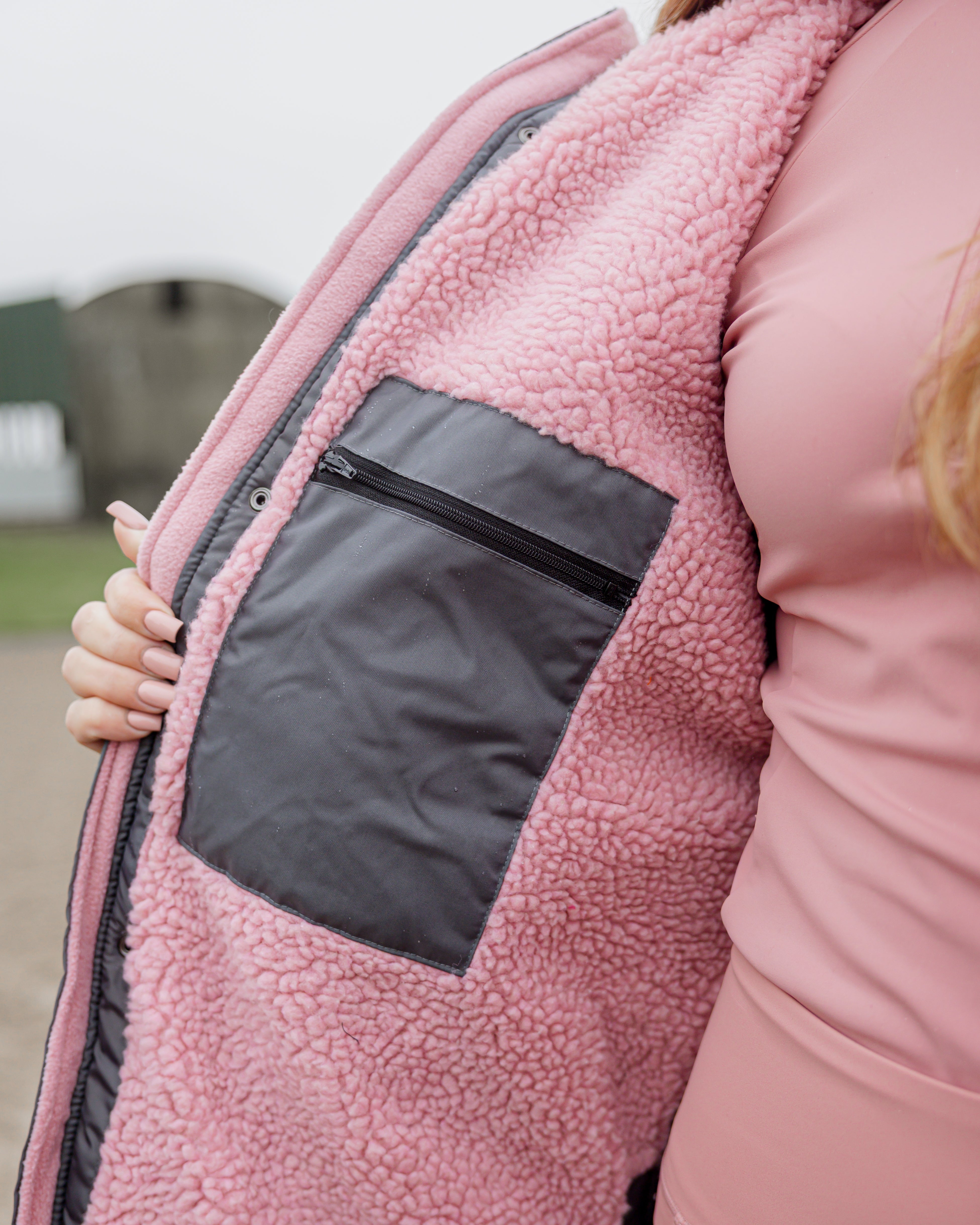 EQUIDRY Evolution Women's Thick Fleece Grey/Pale Pink