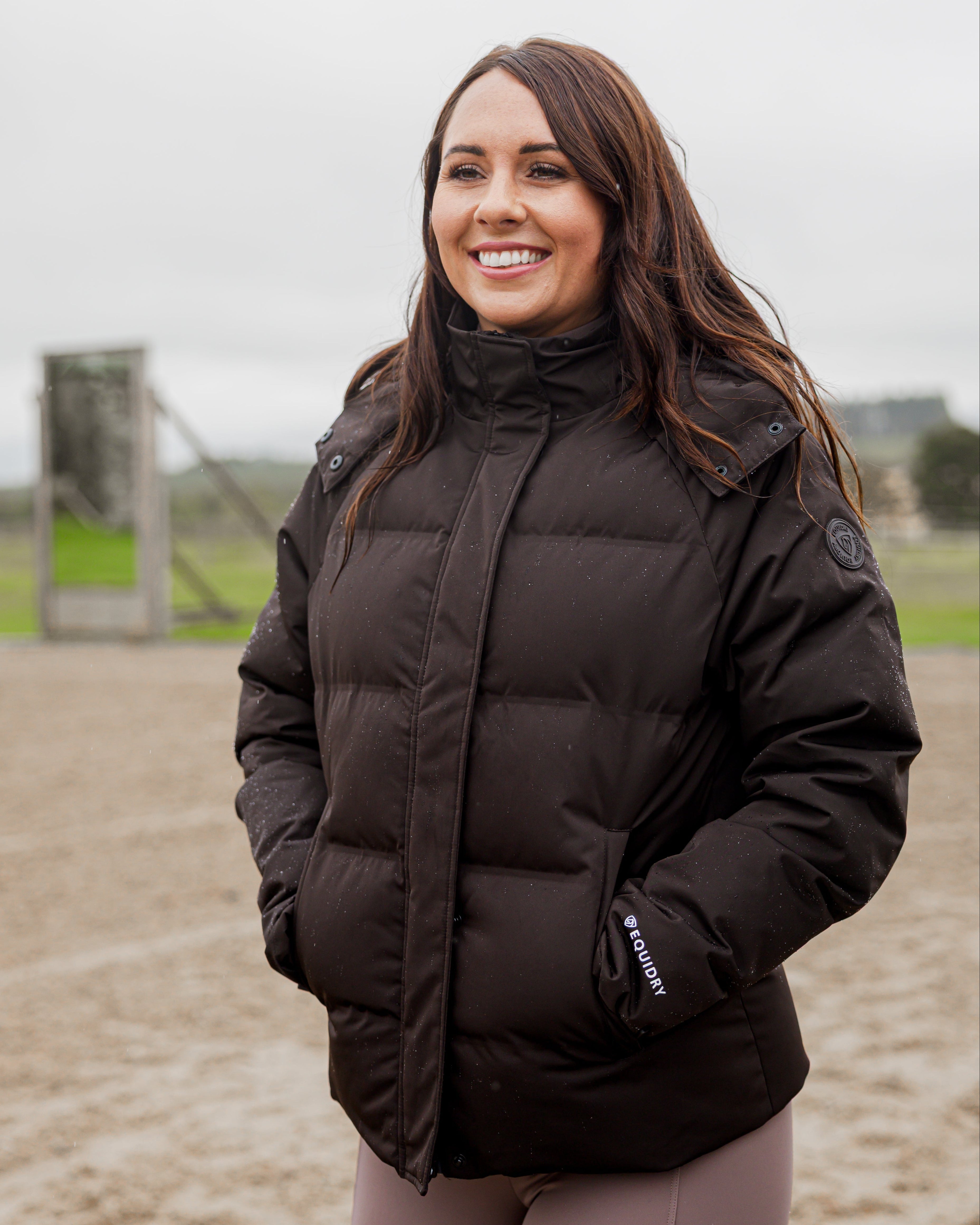 EQUIDRY Talia Women's Waterproof Puffer Jacket Brown