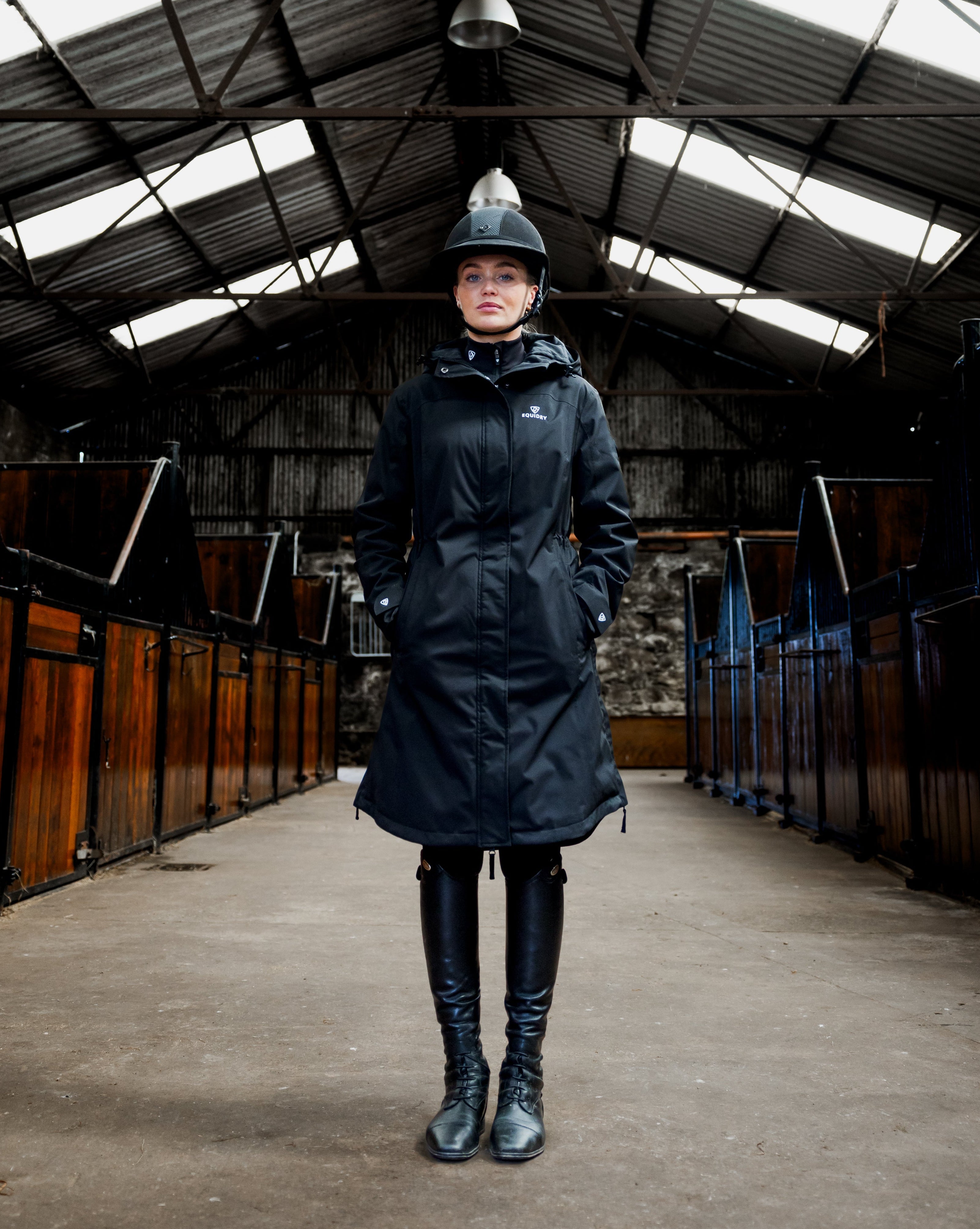 EQUIDRY Bronte Waterproof Riding Coat Women's Black
