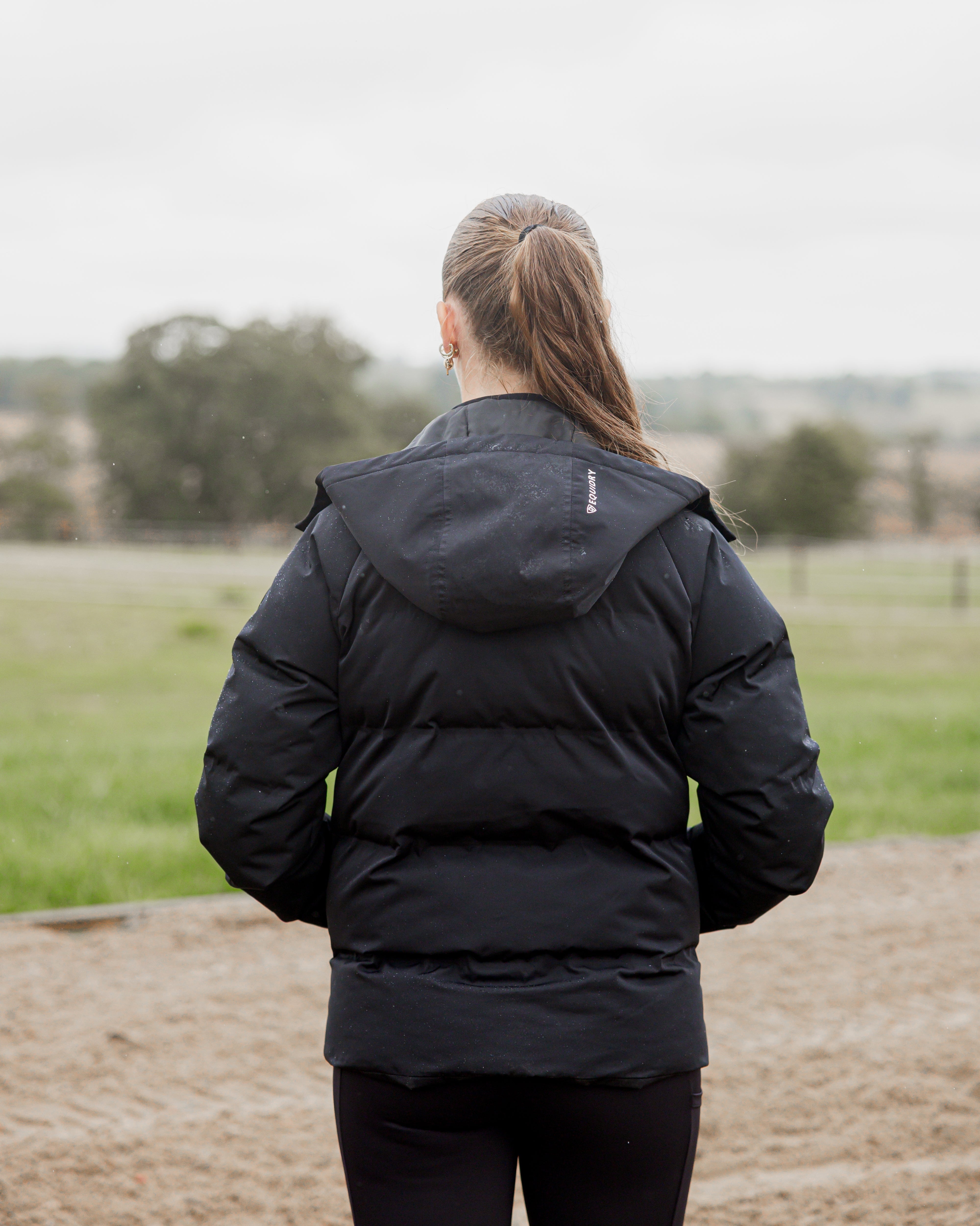 EQUIDRY Talia Women's Waterproof Puffer Jacket Black