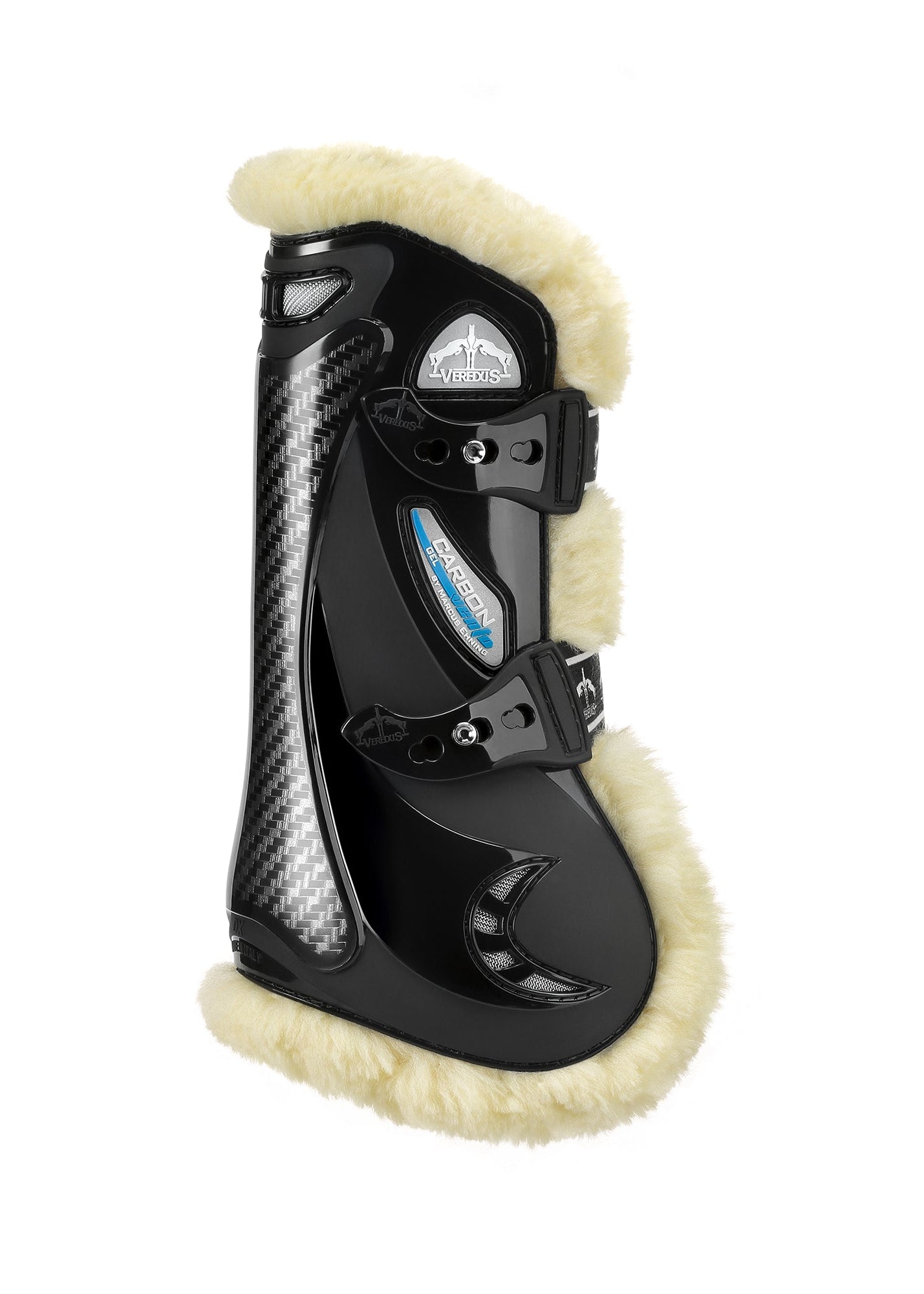 Veredus Carbon Gel Vento Front Tendon Boots Save The Sheep STS Black | Equiflair