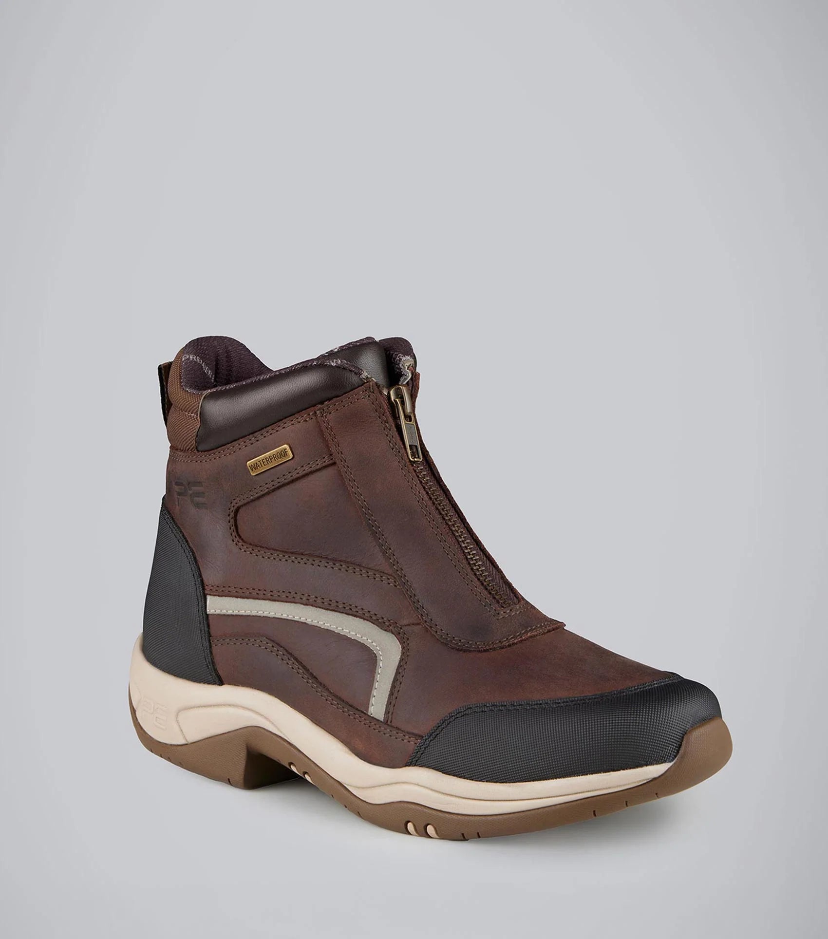 Premier Equine Vinci II Waterproof Zip Front Brown Leather Yard Boots