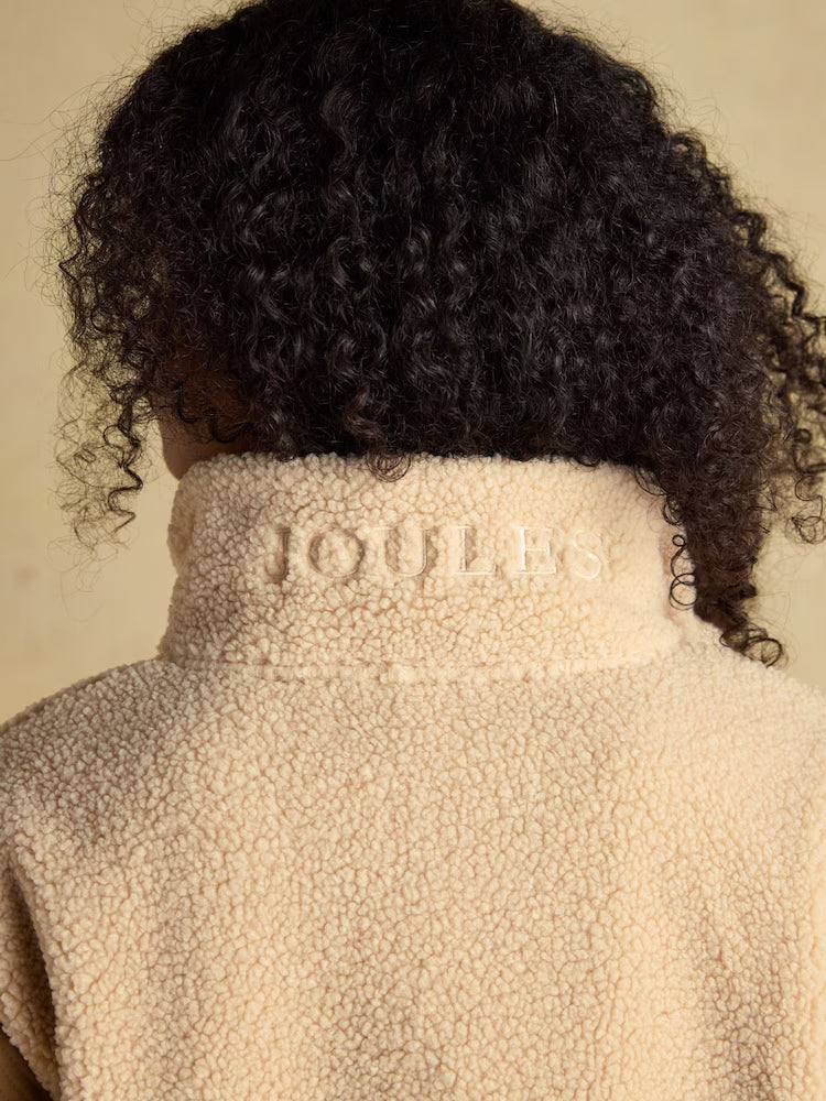 Joules Cream 2 in 1 Borg Full Zip Fleece Jacket