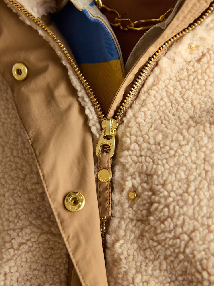 Joules Cream 2 in 1 Borg Full Zip Fleece Jacket