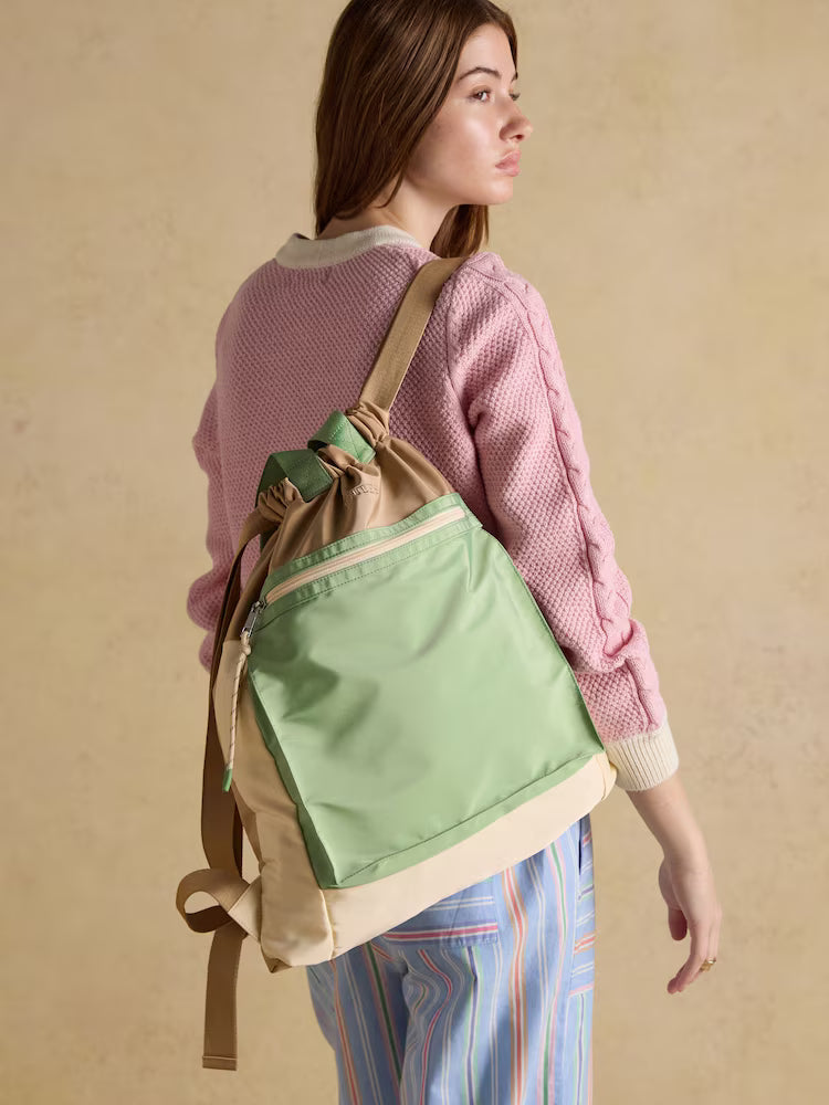 Joules Peplow Green Ecru Rucksack