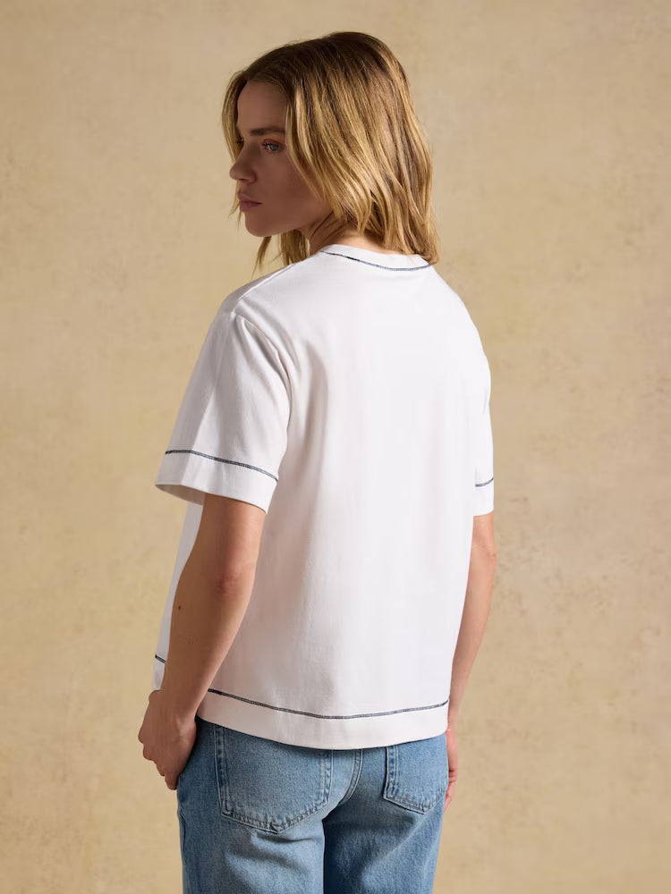 Joules Jonty Fox Graphic Short Sleeve 100% Cotton T-Shirt