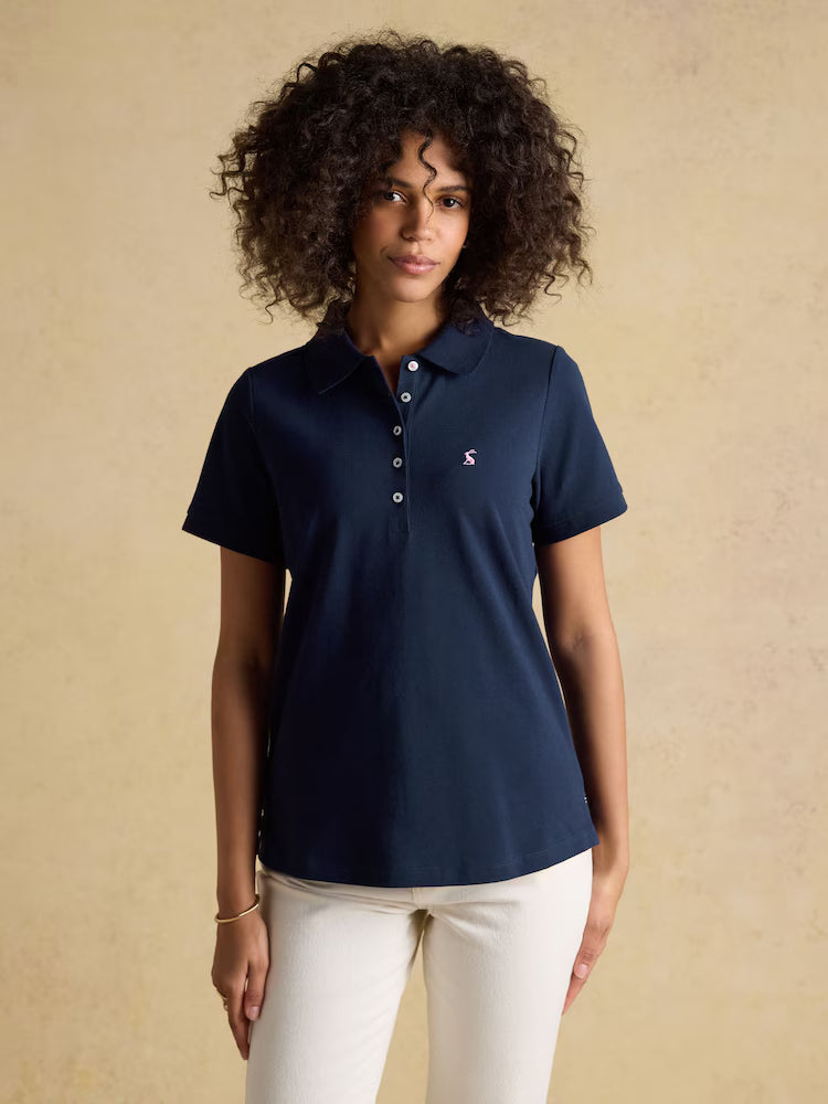 Joules Woody Navy Cotton Pique Short Sleeve Polo Shirt