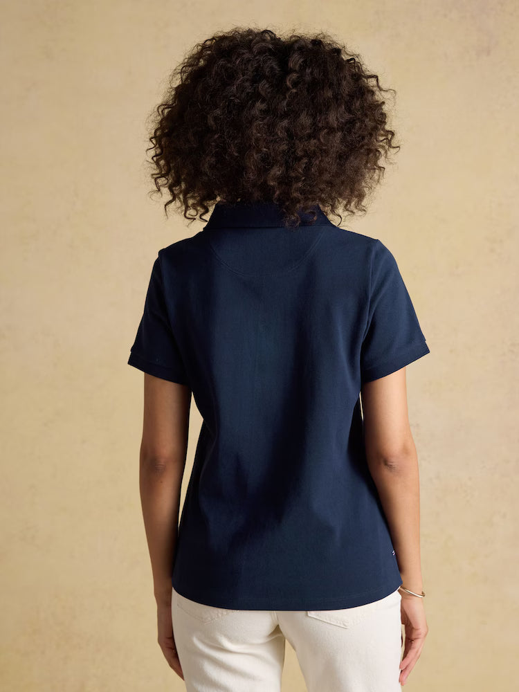 Joules Woody Navy Cotton Pique Short Sleeve Polo Shirt