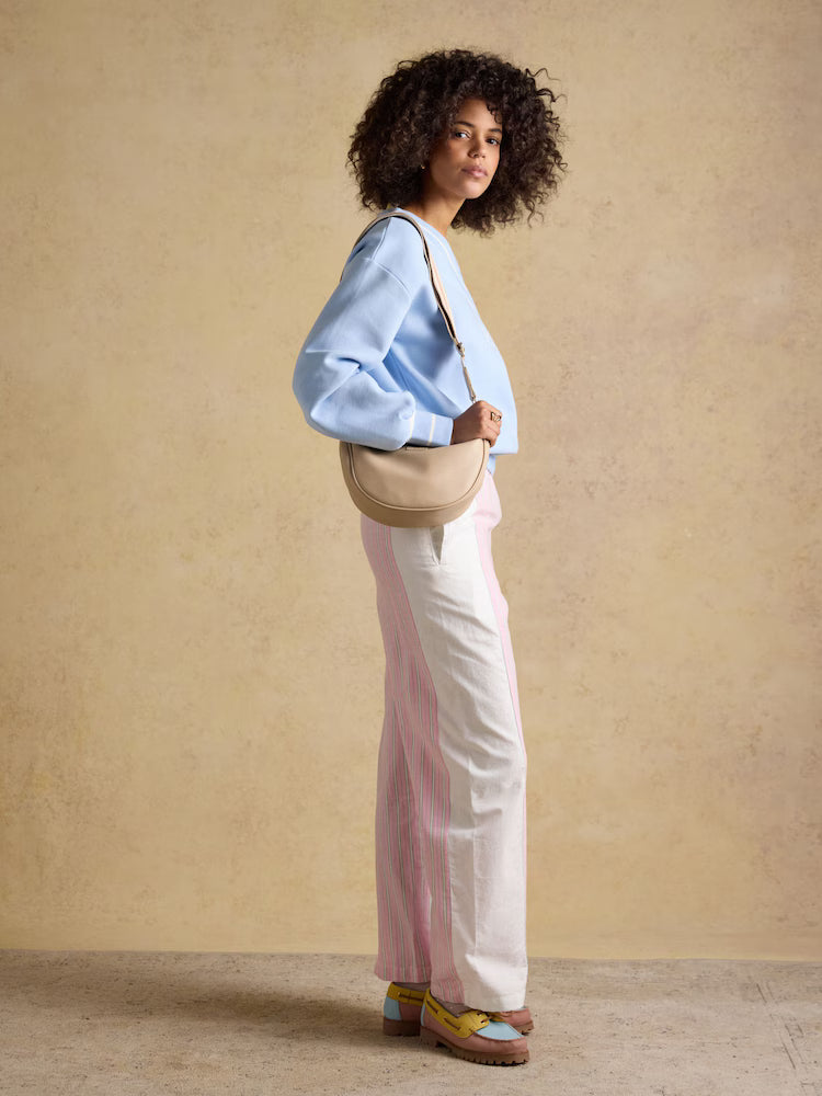 Joules Jade Neutral Half Moon Adjustable Cross-Body Bag