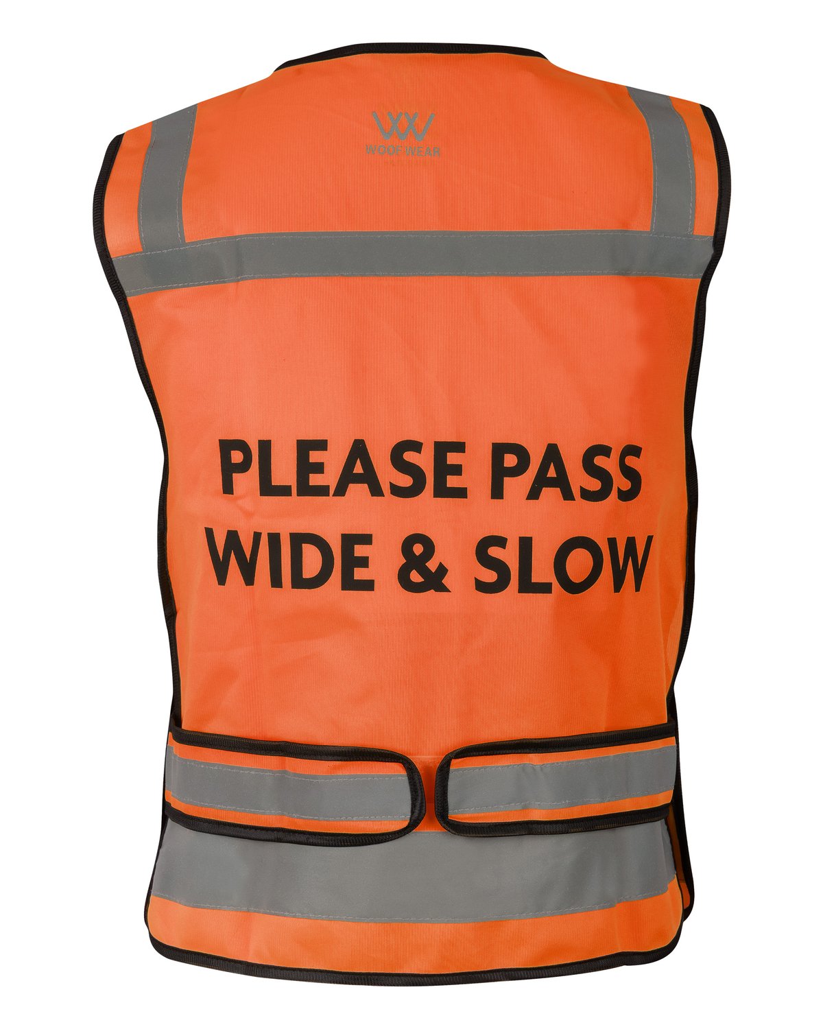 Woof Wear High Visibility Riding Vest Orange Safety Vest - Please Pass Wide & Slow