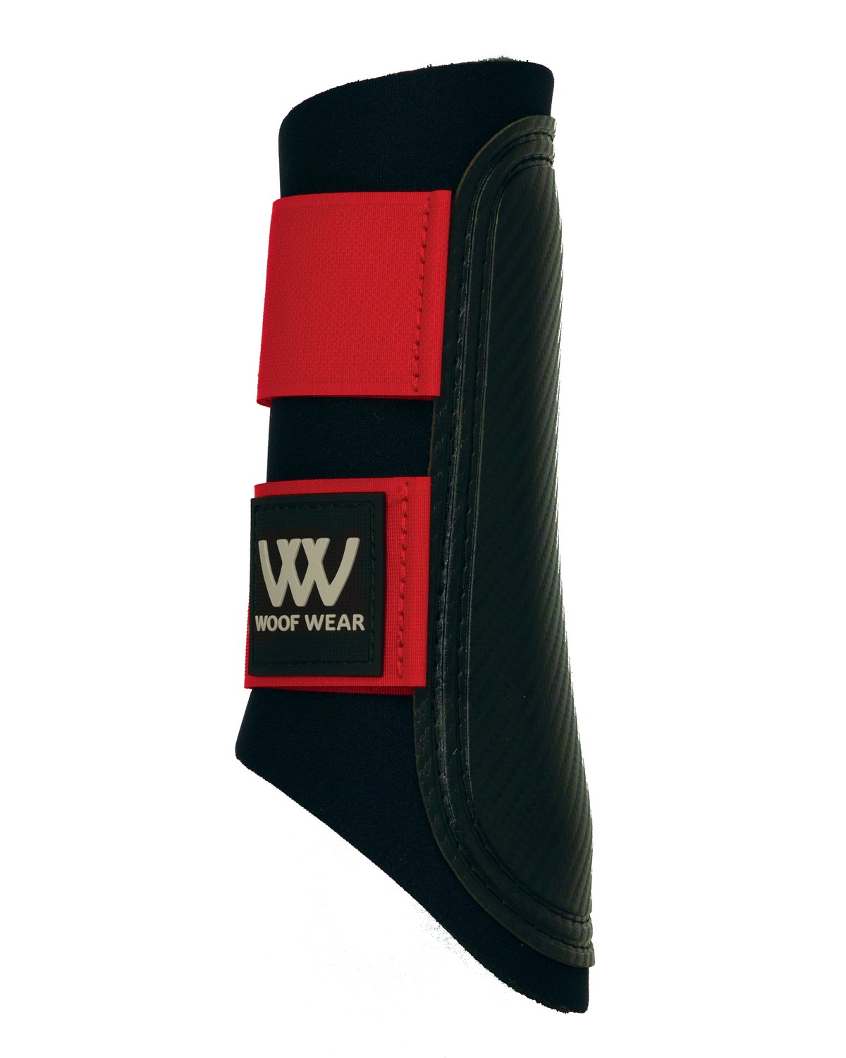 Woof Wear Club Brushing Boot - Black Red: Horse Leg Protection Equestrian