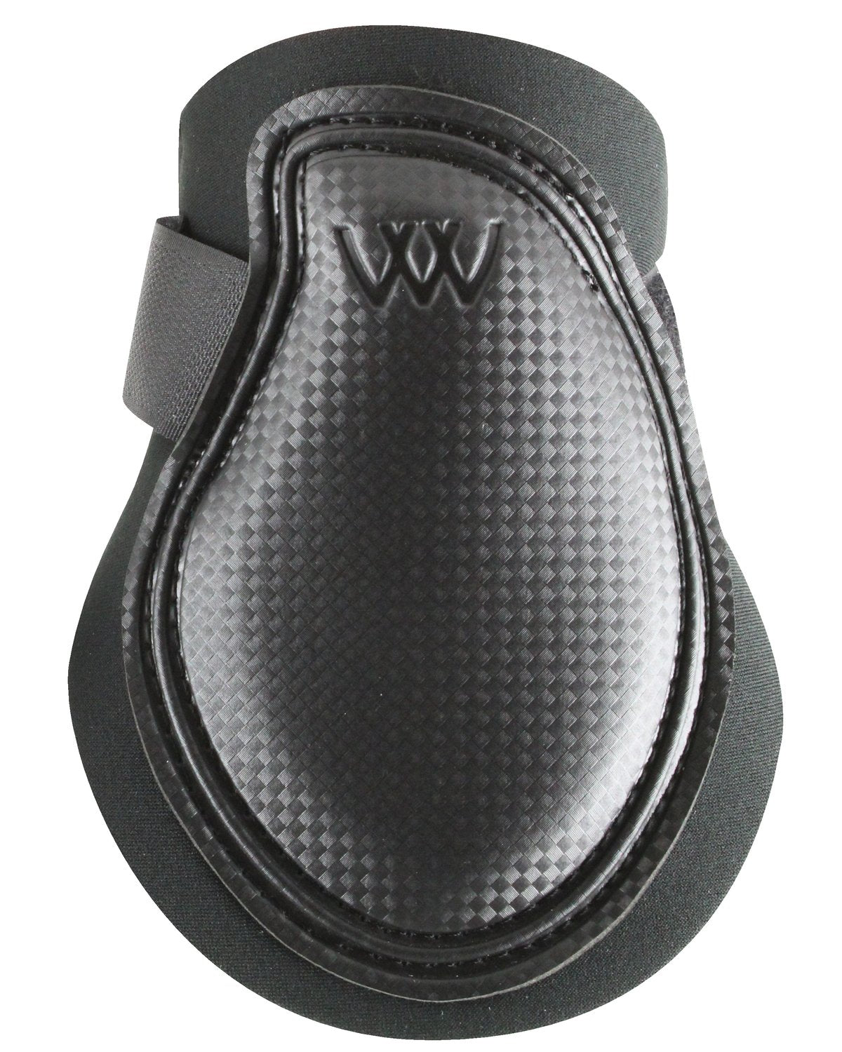 Woof Wear Club Fetlock Boots - Black Horse Leg Protection for Showjumping - Lightweight, Flexible, Carbon Effect Strike Pad