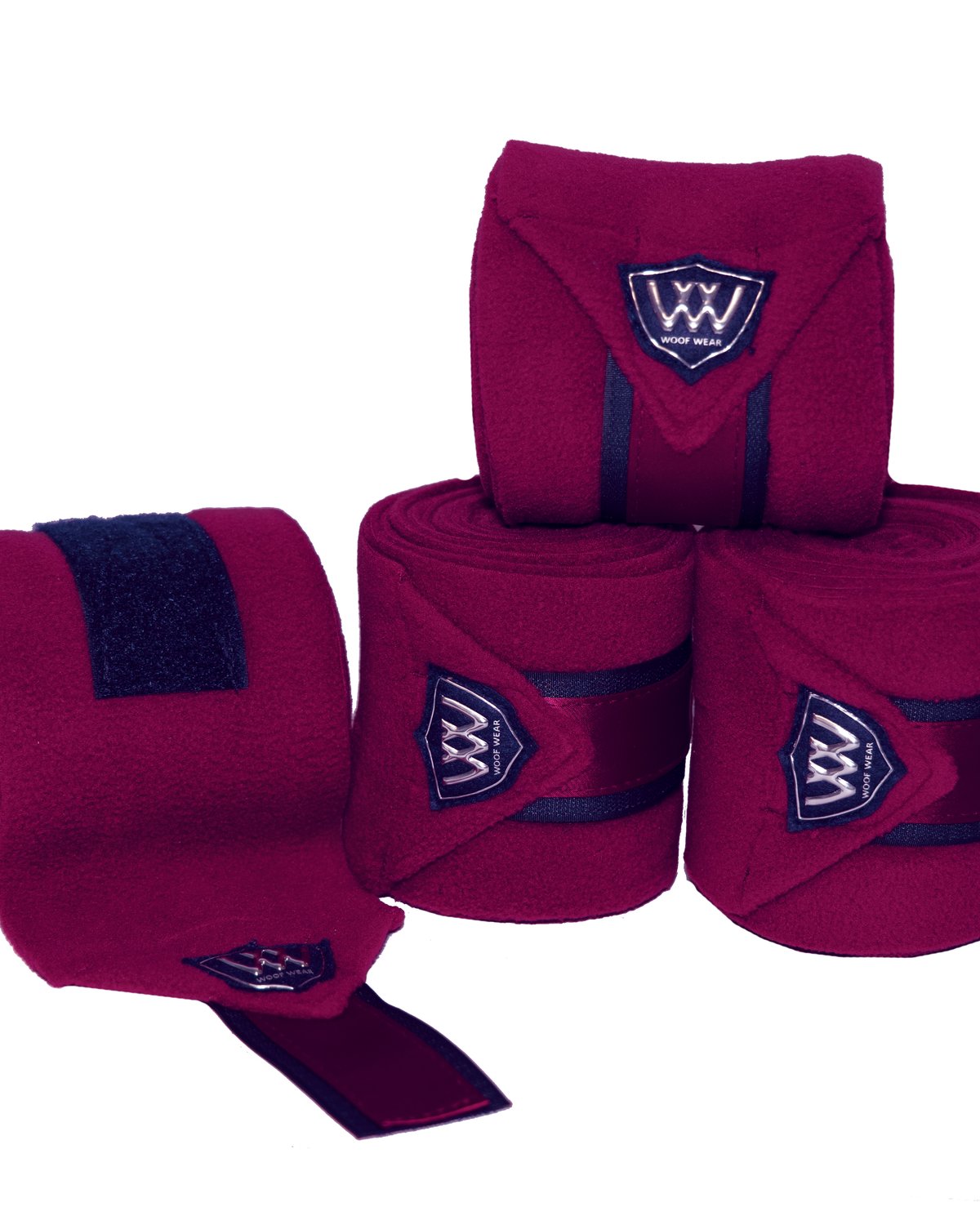 WOOF WEAR VISION POLO BANDAGES SHIRAZ: Fleece Horse Leg Wraps, Set of 4 - Equestrian Protective Gear