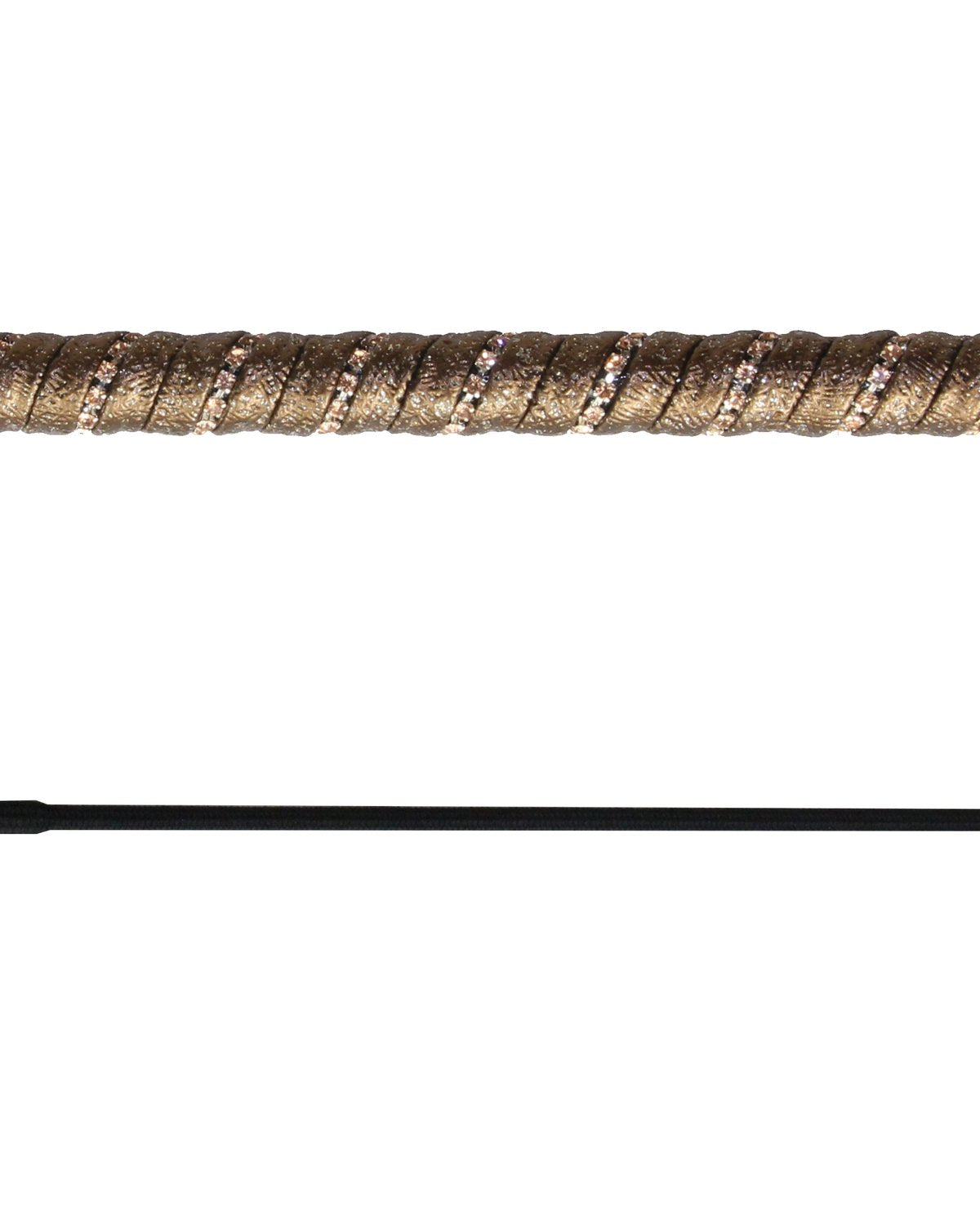 Woof Wear Cappuccino Dressage Whip with Shimmer & Crystals | Equestrian Training Aid