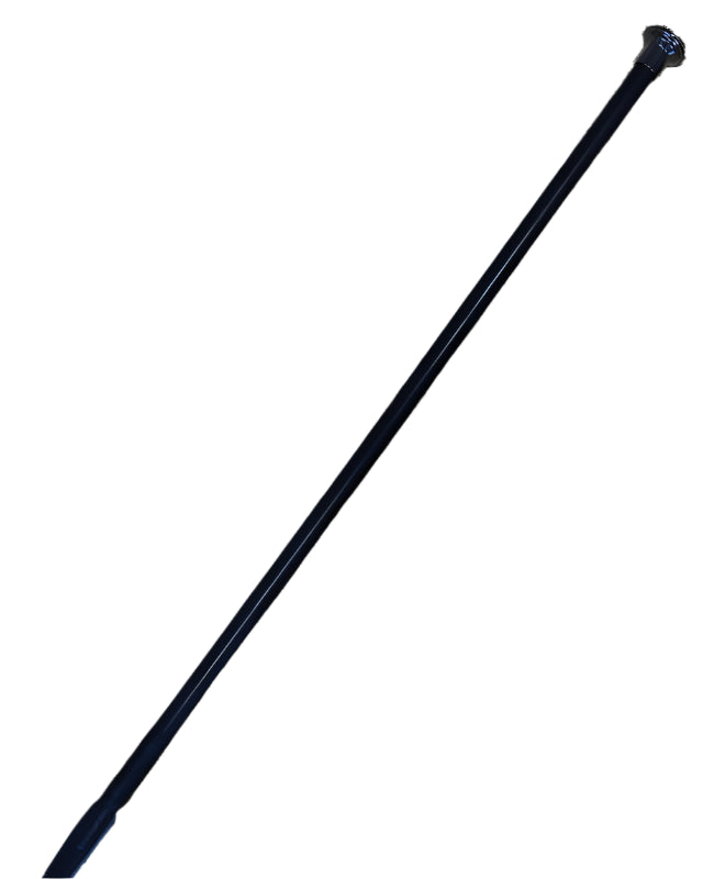 Woof Wear Show Whip Black | Equestrian Show Whip | Faux Leather, Gunmetal Cap