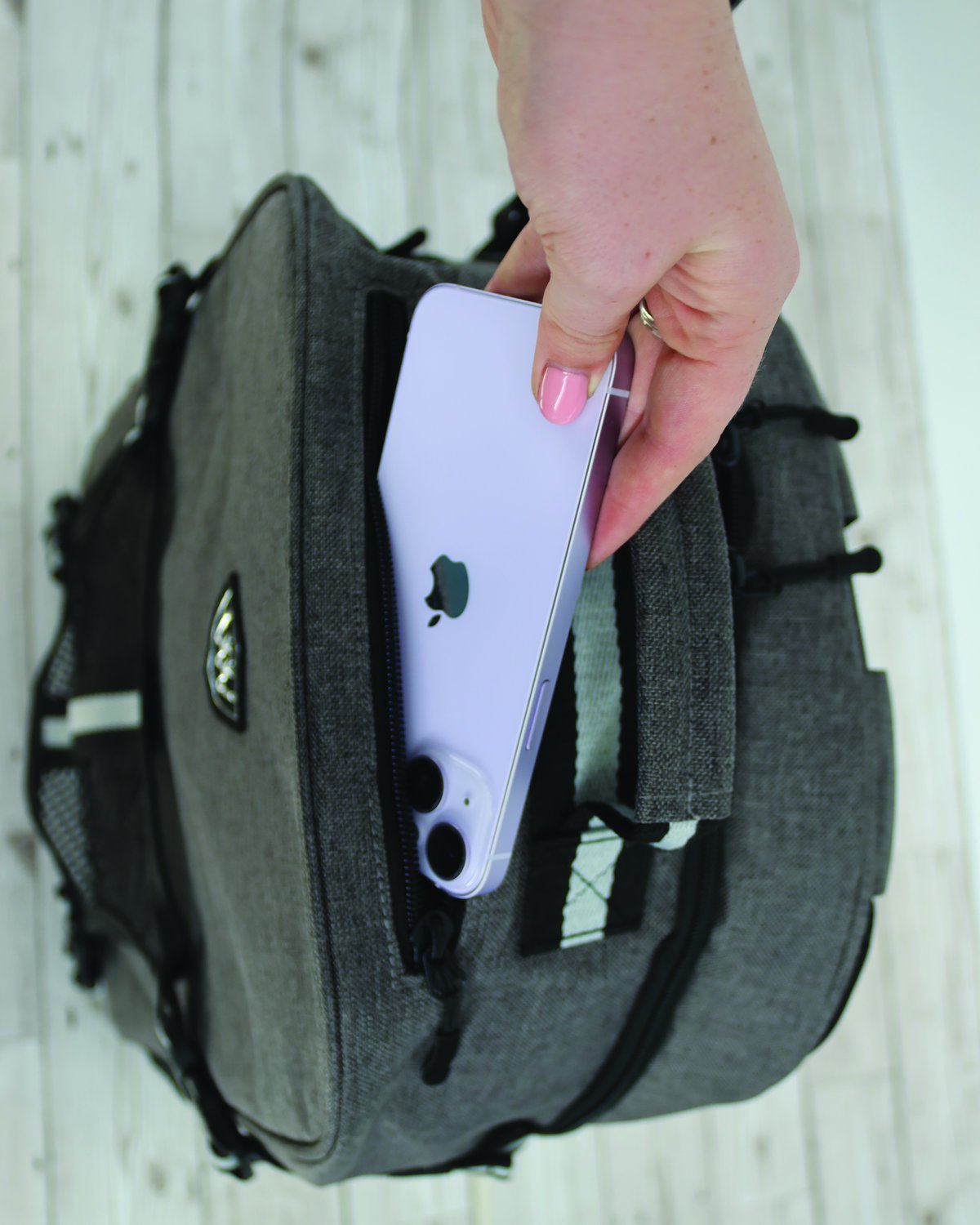 Woof Wear Grey Rider Backpack for Equestrians: Holds Hat, Whip, Laptop/iPad. Horse Riding Competition Day Bag