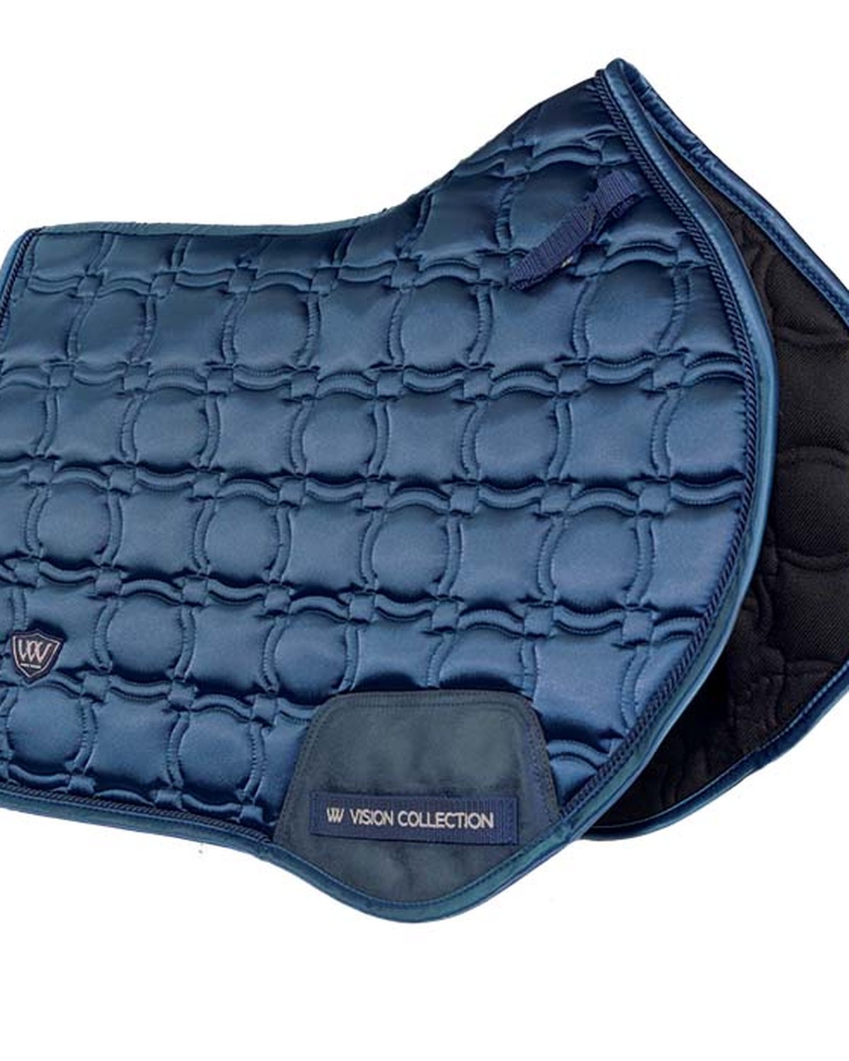 WOOF WEAR Vision Close Contact Saddle Pad Navy - High Wither, Quilted Horse Riding Pad