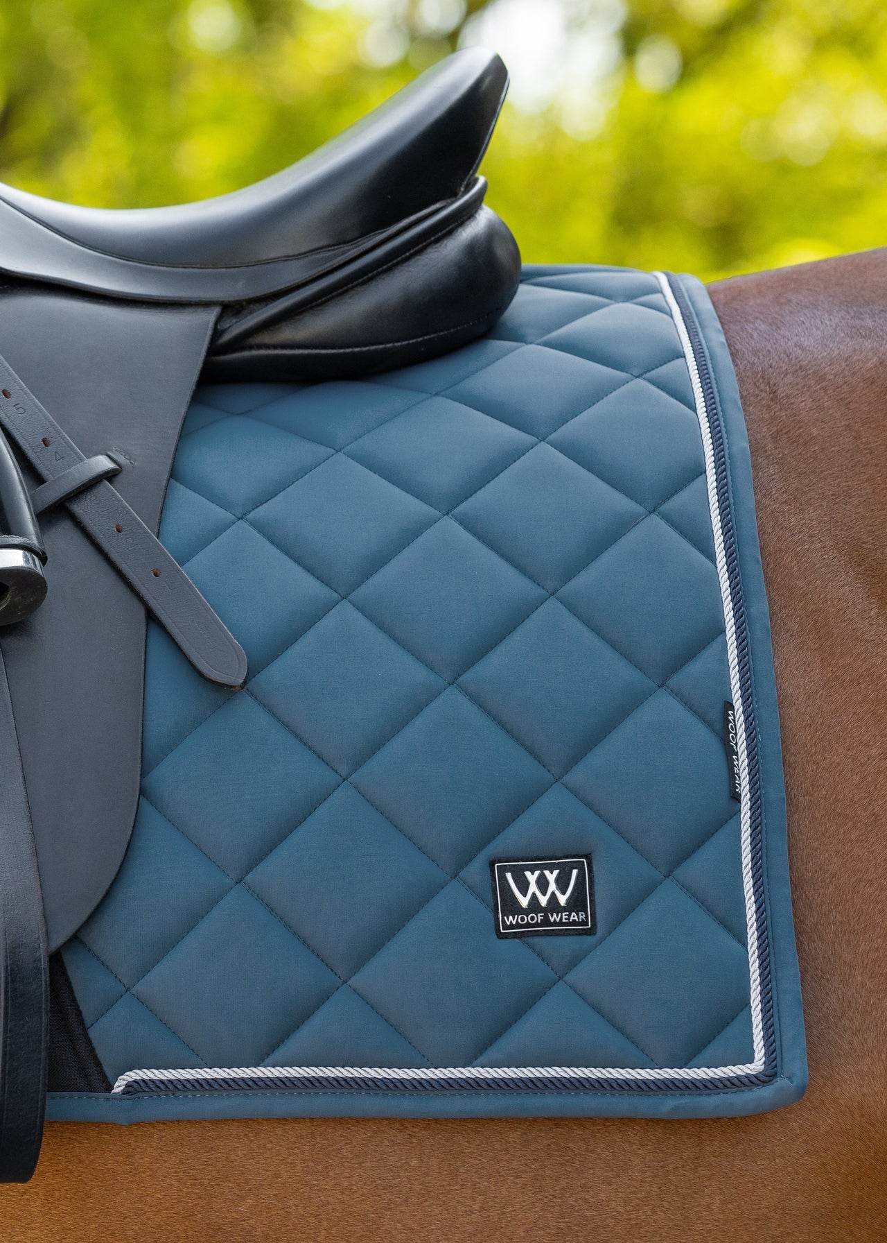 WOOF WEAR Vision Aura Dressage Saddle Pad - Petrol Blue: Equestrian Horse Saddle Pad