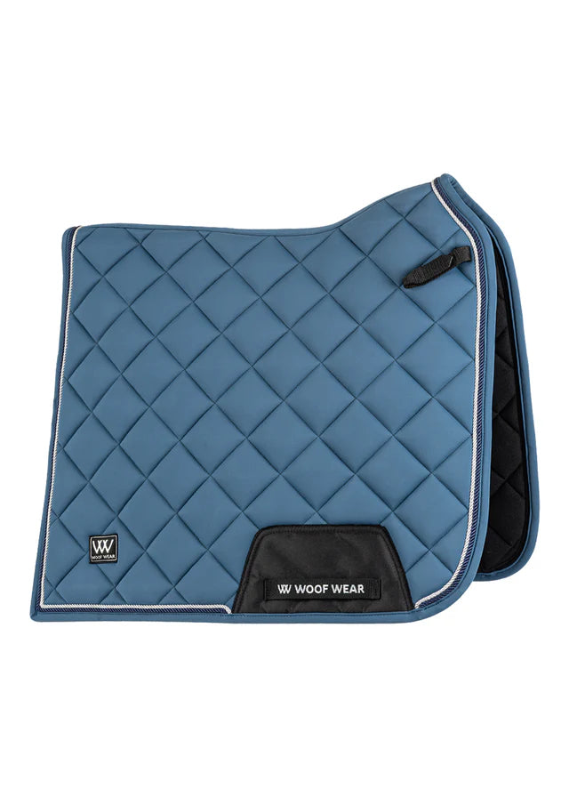 Woof Wear Vision Aura Dressage Saddle Pad - Petrol Blue - Quilted, Comfortable, Breathable Horse Riding Equipment
