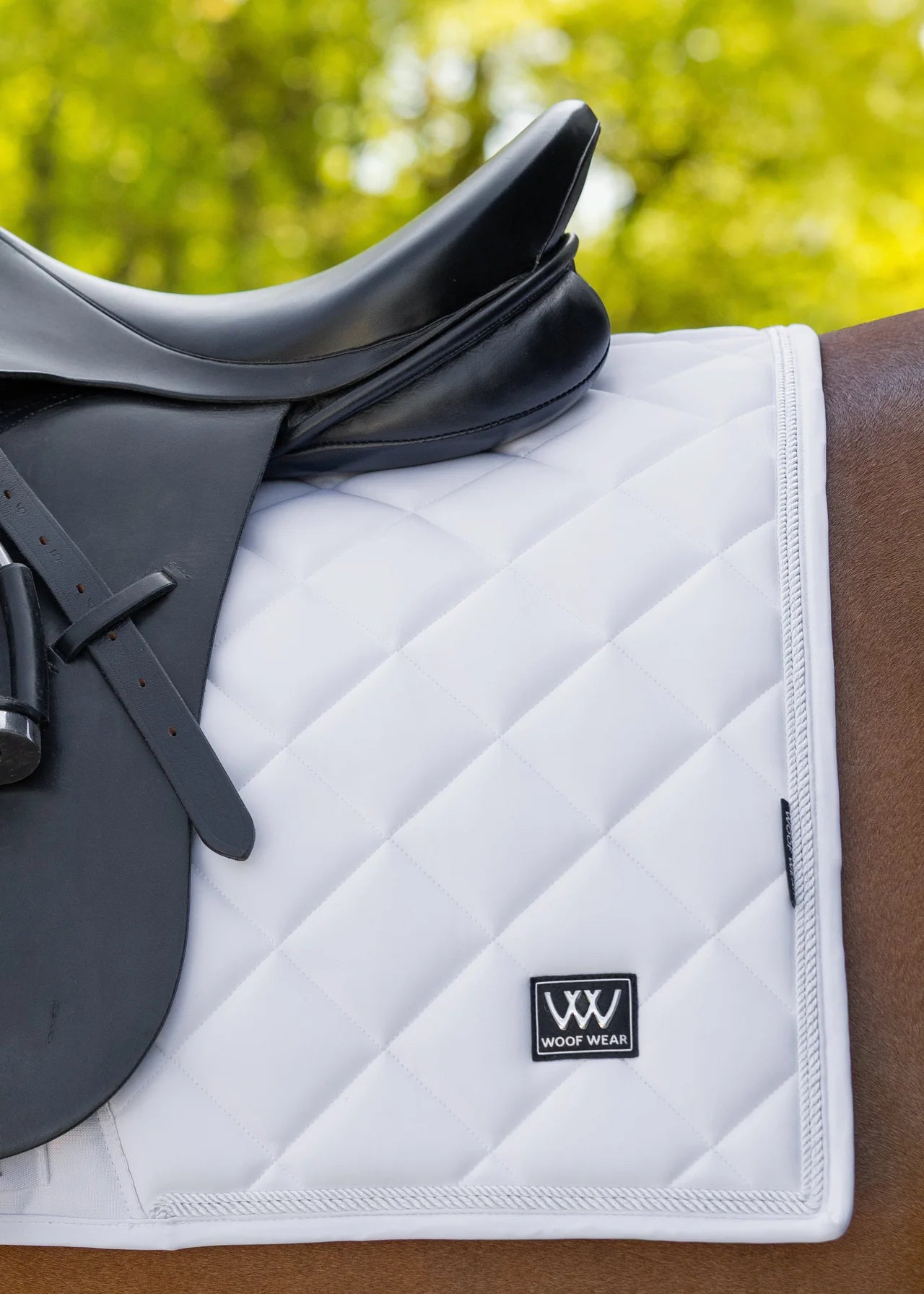 Woof Wear Vision Aura Dressage Saddle Pad White: Premium Equestrian Saddle Pad