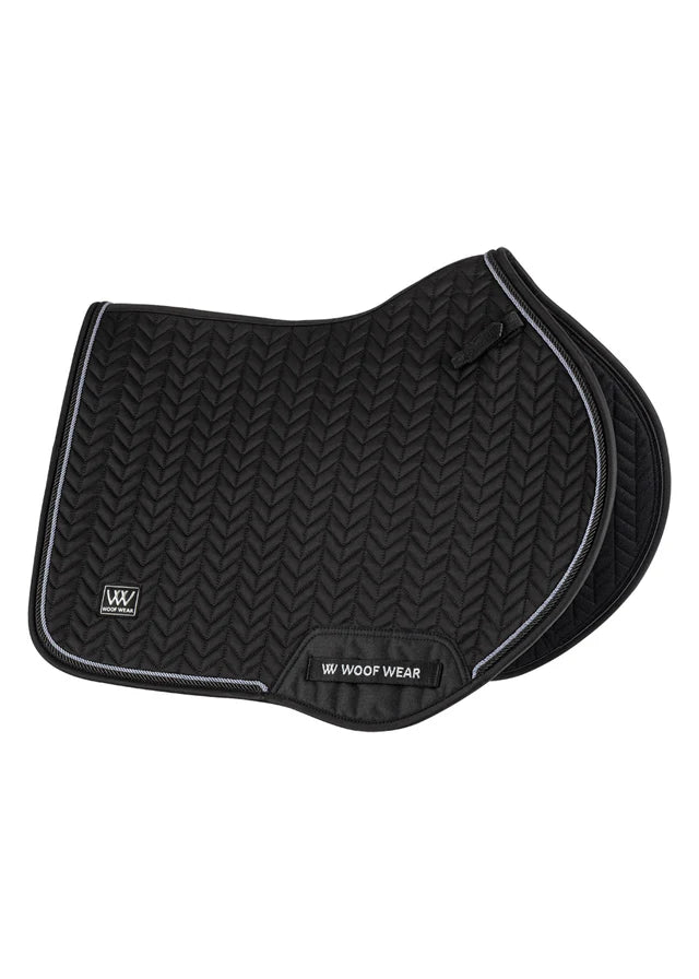 Woof Wear Herringbone Black Close Contact Saddle Pad - Equiflair