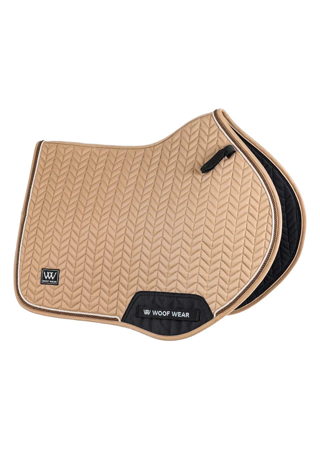 WOOF WEAR Herringbone Saddle Pad - Caramel Close Contact Equestrian Horse Riding Equipment