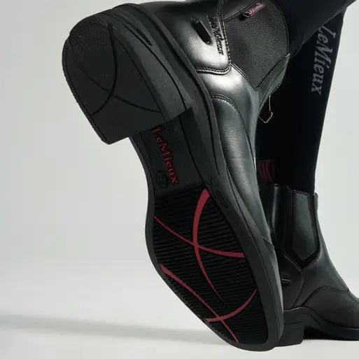 LeMieux Black Zip Paddock Boot: Premium Riding Boot with X-Grip Sole