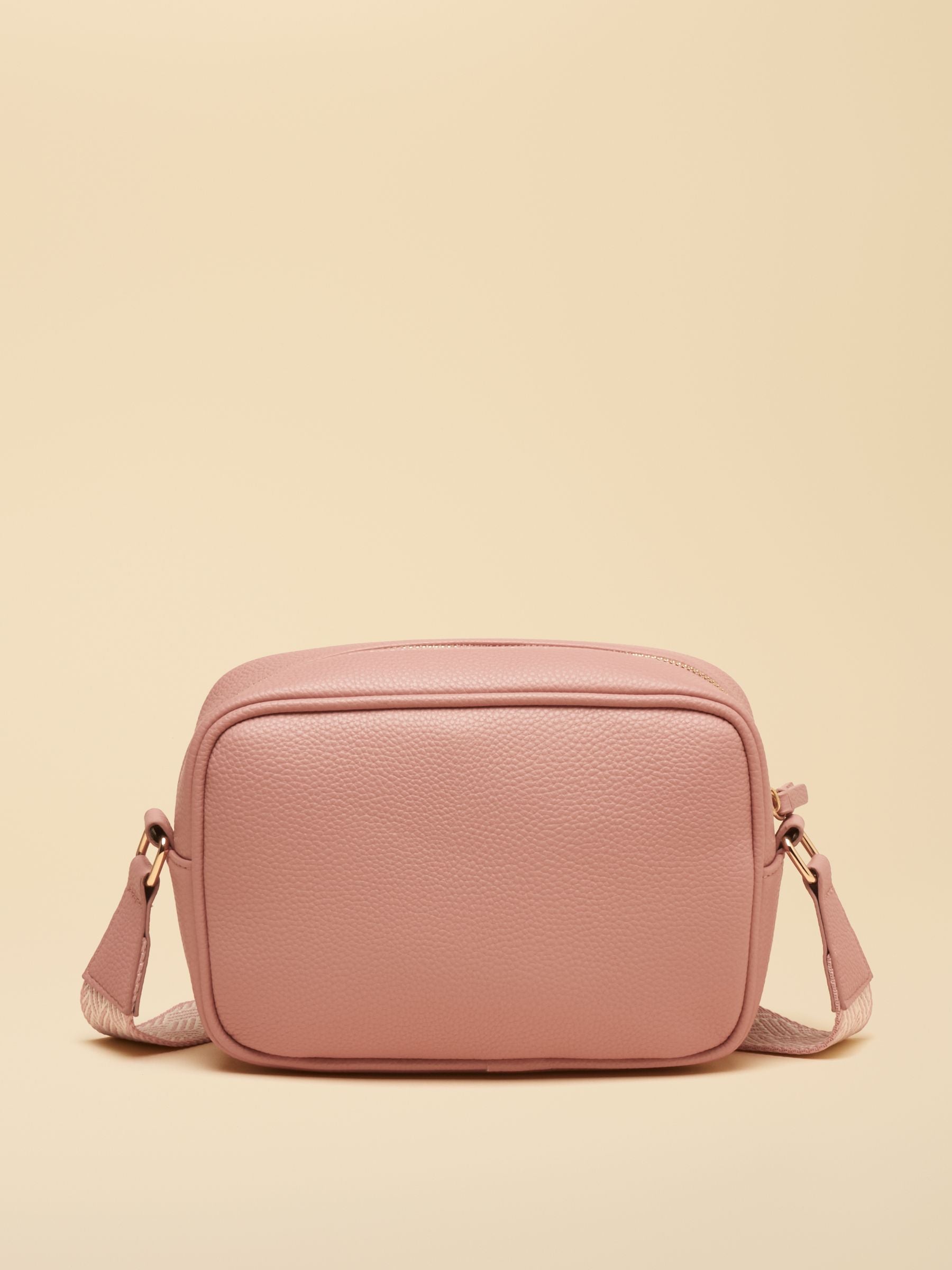 Pink Joules Trent Cross Body Bag for women made of faux leather with adjustable webbing strap
