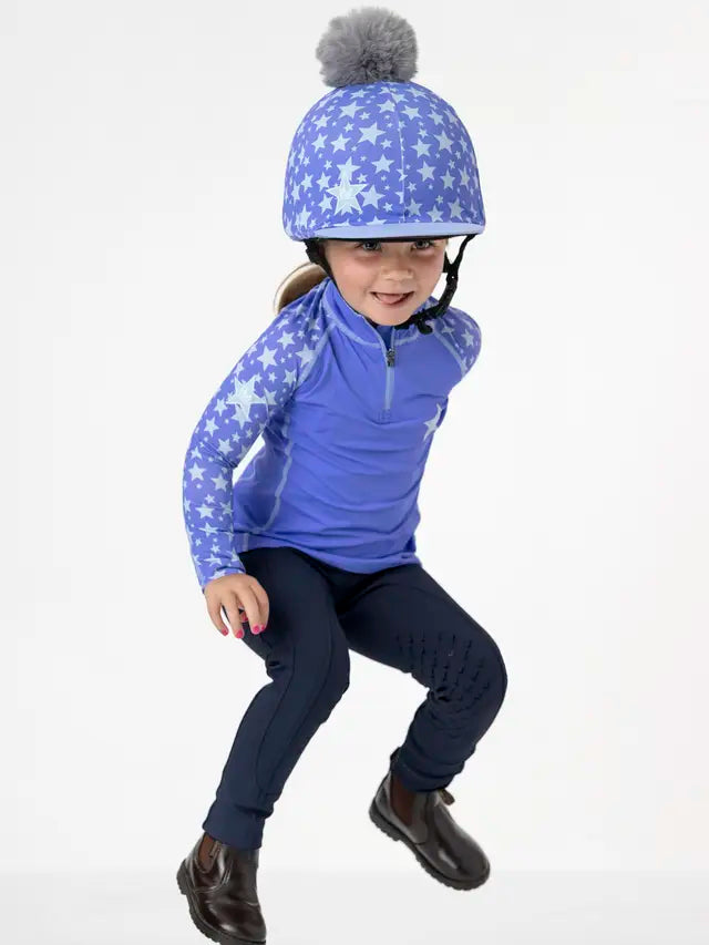 LEMIEUX Junior Pro Breeches in Navy - Stylish equestrian apparel for kids by Equiflair