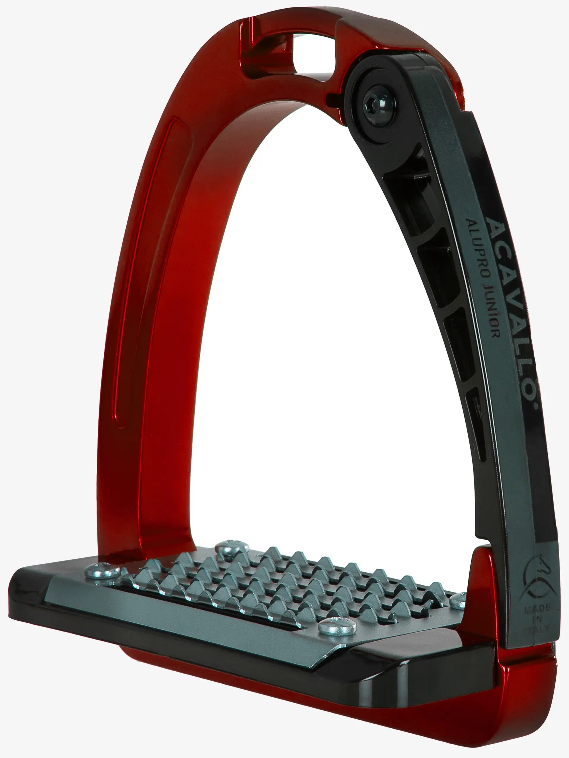 Acavallo Arena Junior Red Stirrups: Equestrian Safety Stirrups for Young Riders