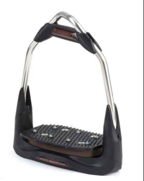 Freejump AIR'S Stirrups Choco Black (BLK-BLK) Equestrian Gear - Shock Absorption & Grip