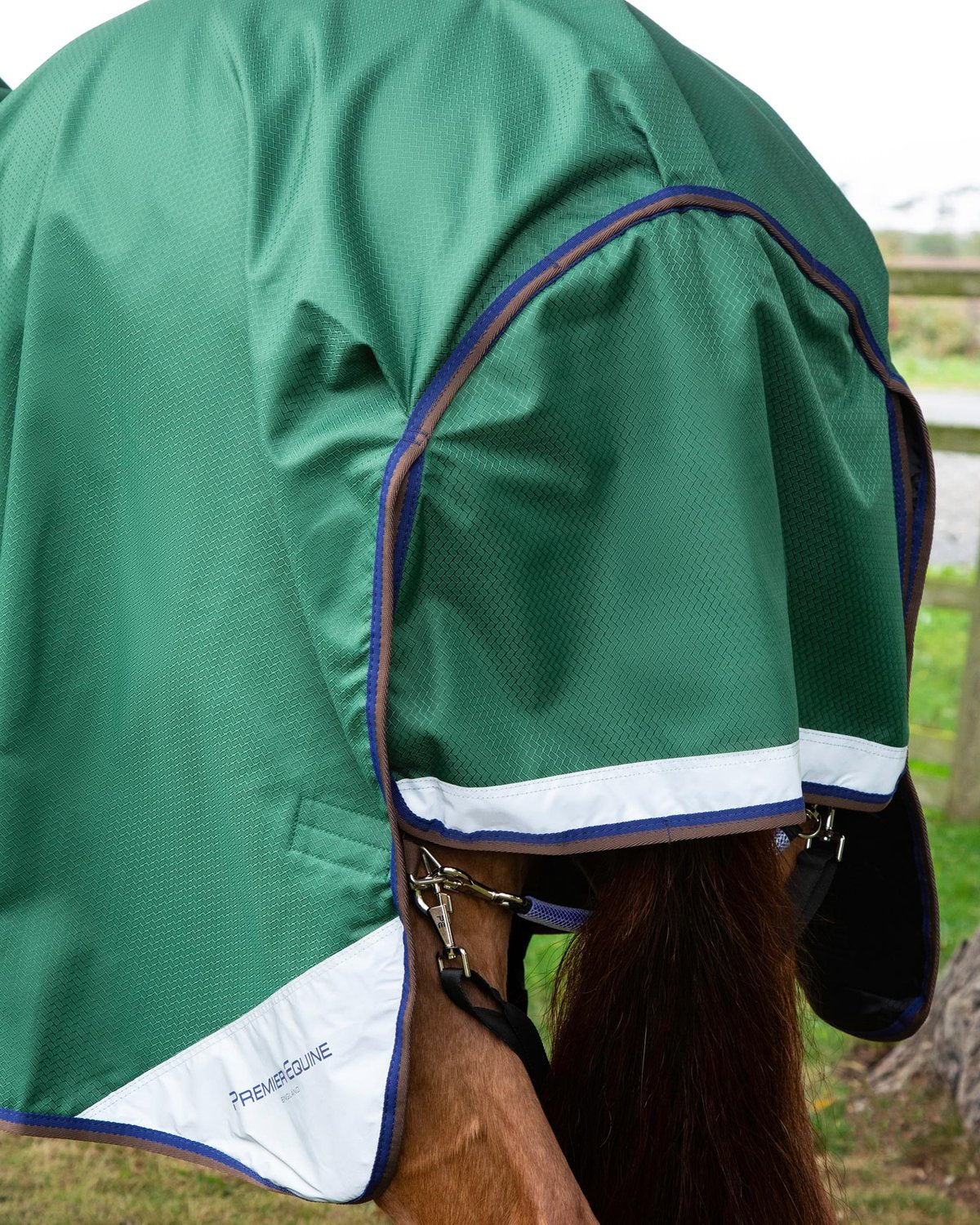 Premier Equine Akoni 0g Turnout Rug with Classic Neck Cover Green
